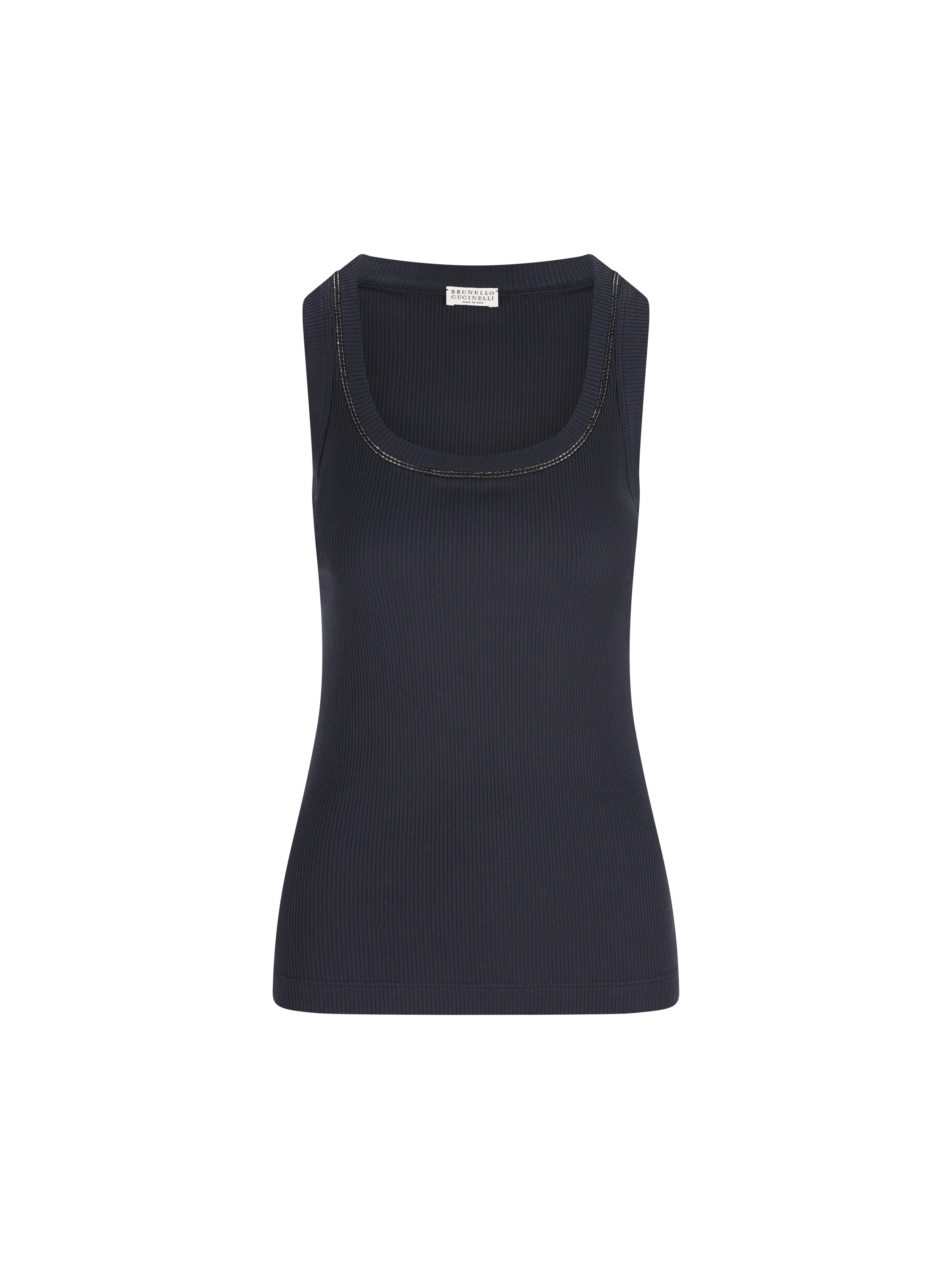 Top realizzato in cotone ed elastan. MG902BW710 C4224 BRUNELLO CUCINELLI 