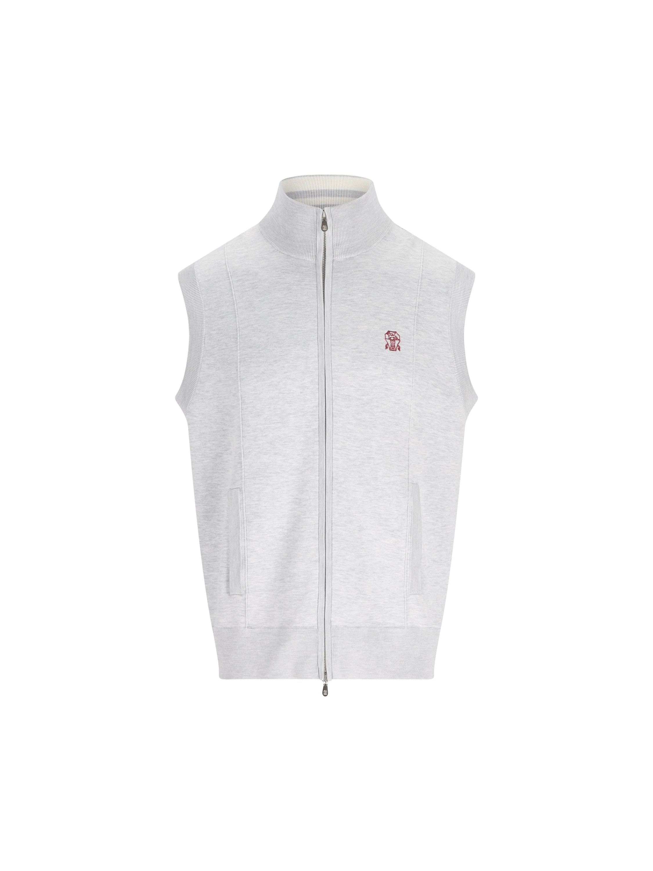 Gilet realizzato in seta e cotone. MNB806406G C072 BRUNELLO CUCINELLI 