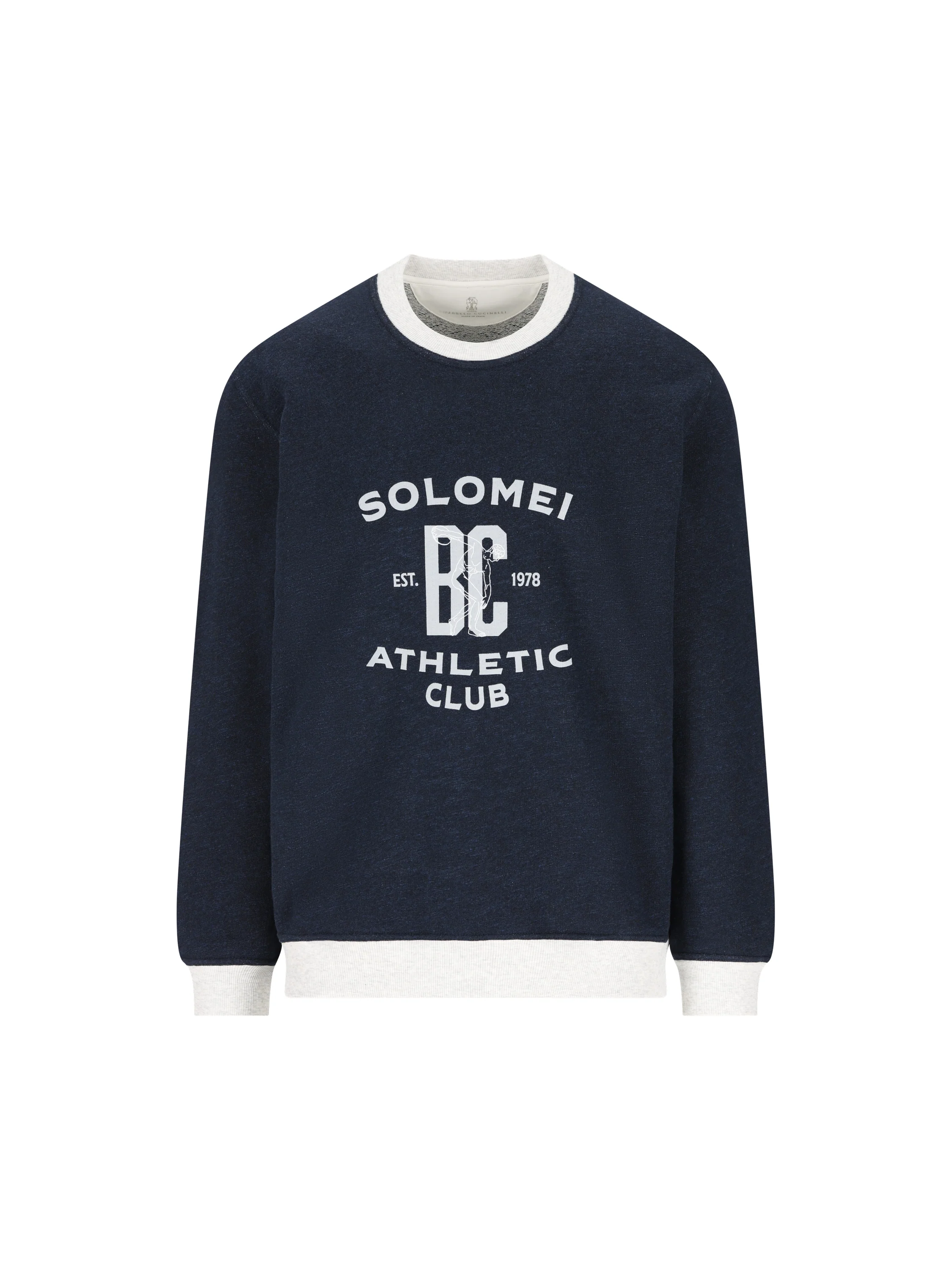 Felpa realizzata in cotone e lino. MR8313380G CD649 BRUNELLO CUCINELLI 