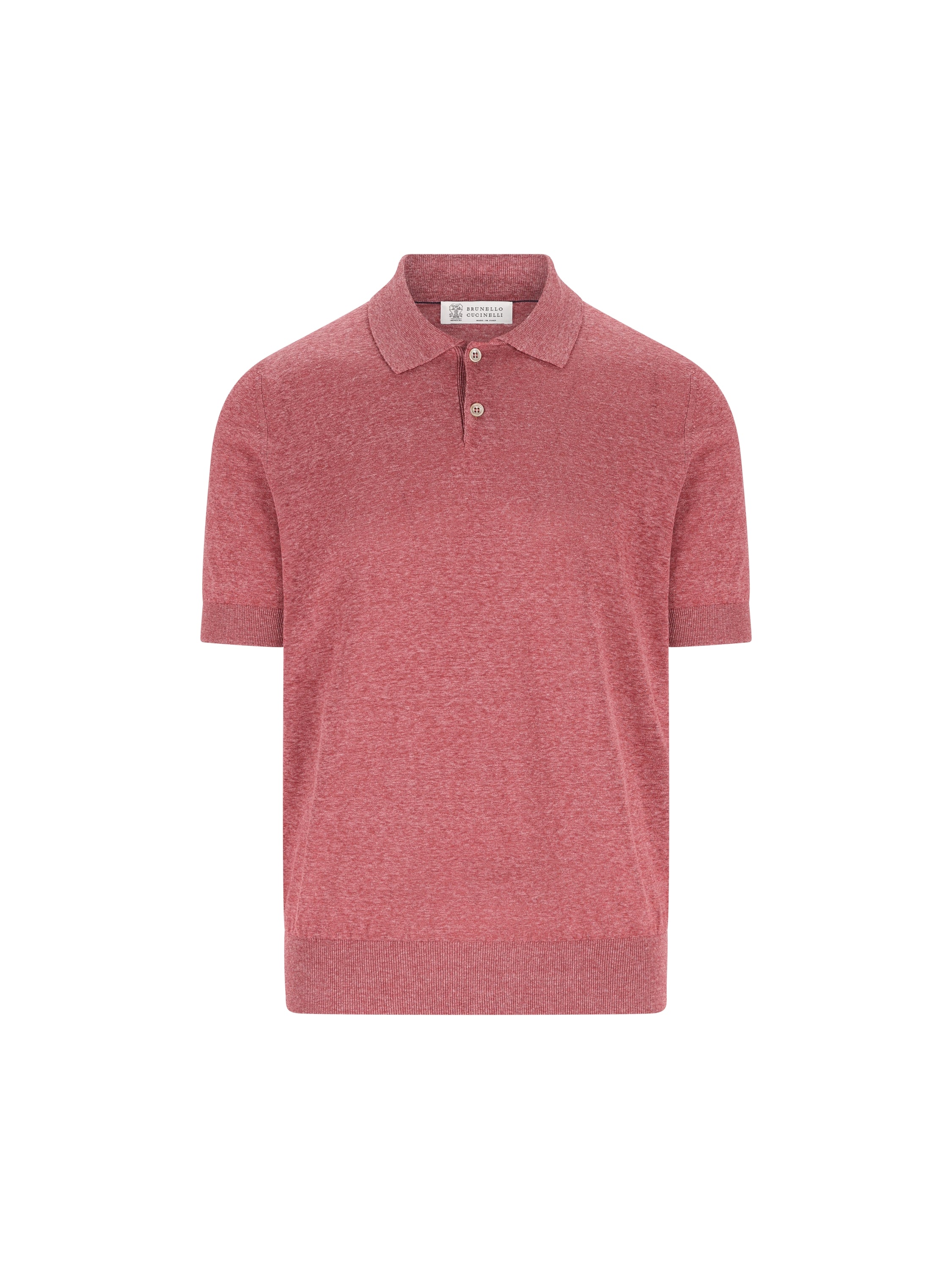 Polo realizzata in lino e seta. MSL806105 C7796 BRUNELLO CUCINELLI 