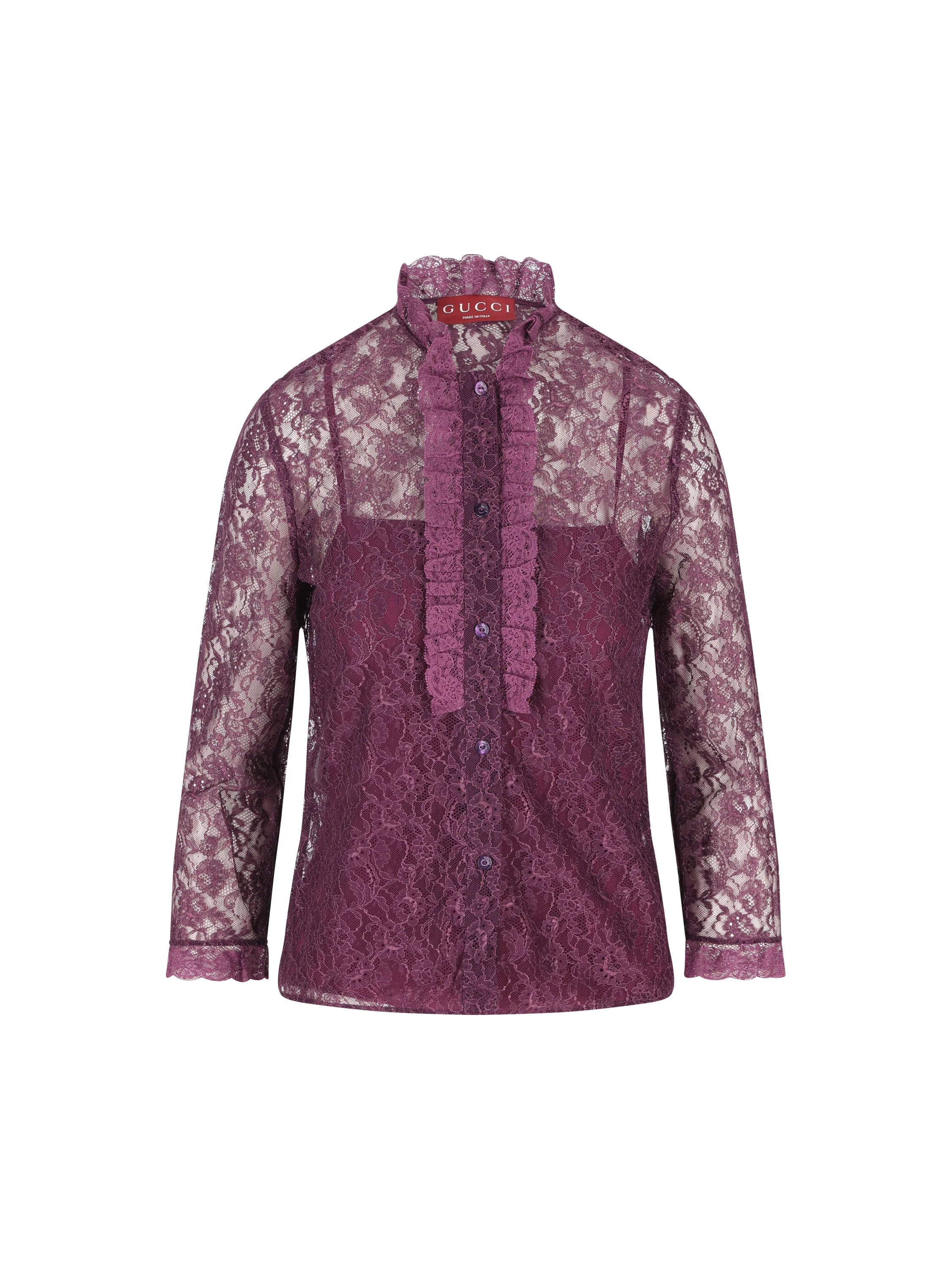 Camicia realizzata in pizzo<BR/> 854518 ZAUMU5533 GUCCI 