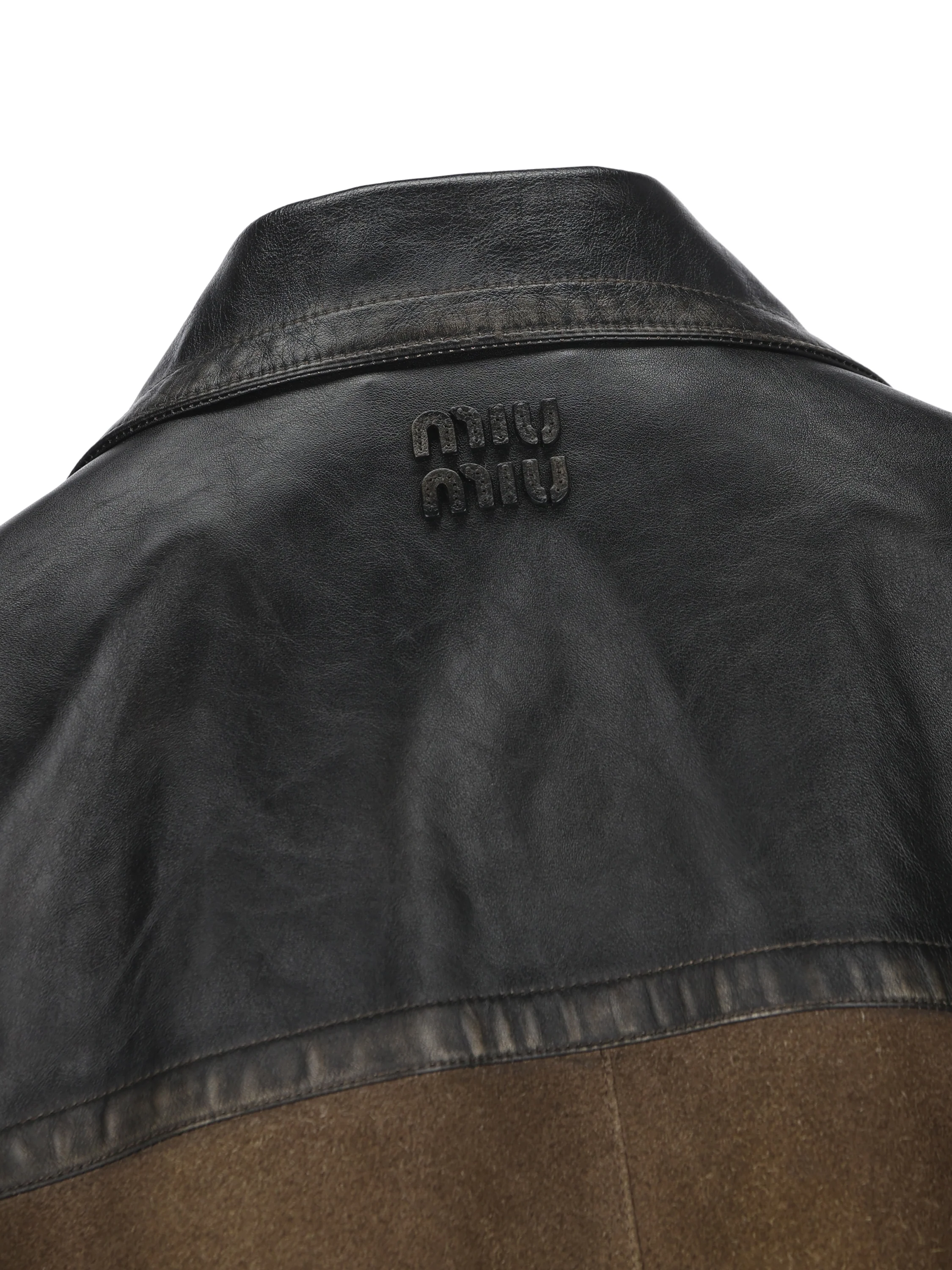 Giubbotto realizzato in pelle. MPW013 19MNF0017 MIU MIU 