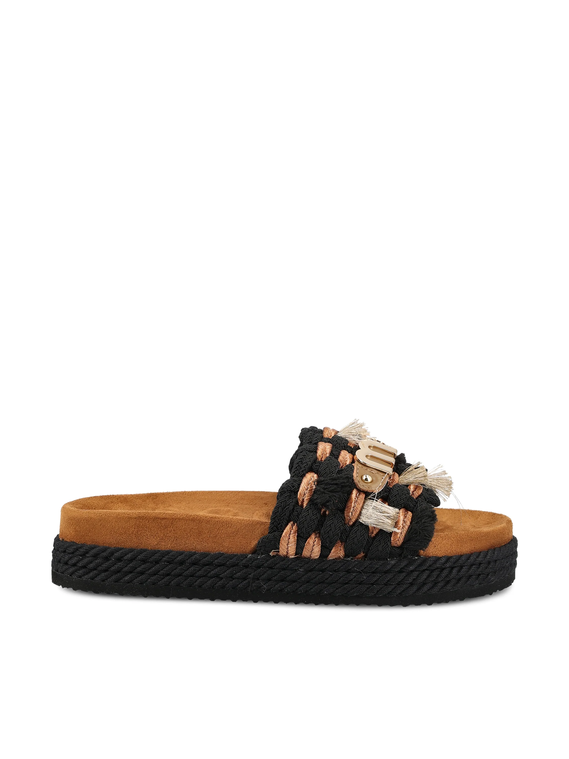 Sandali realizzati in corda. SW451008K BLA MOU 