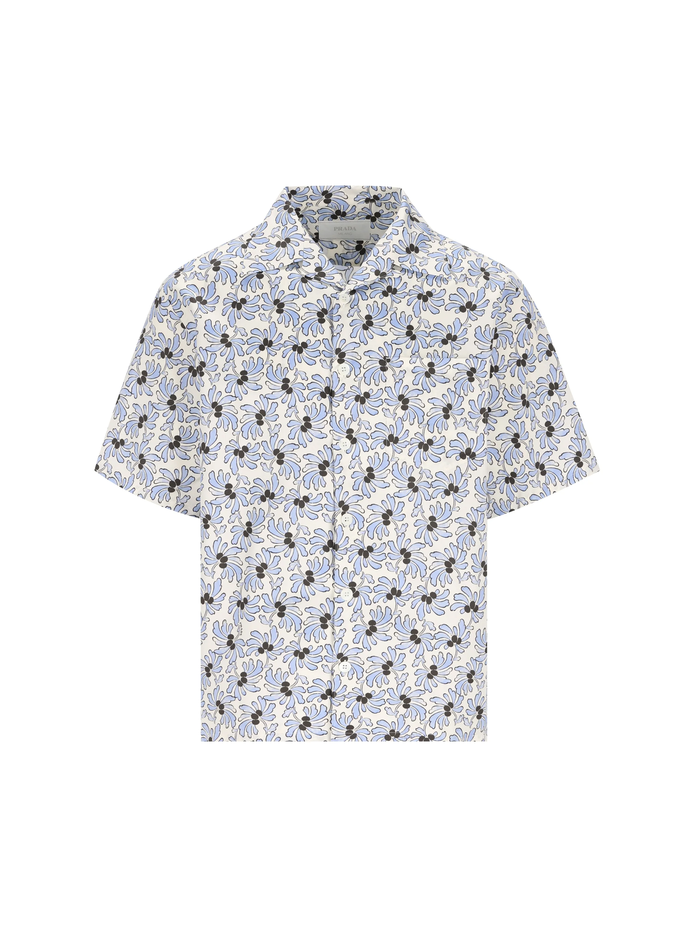 Camicia bowling stampata in misto cotone UCS414 19GUF0EL0 PRADA 