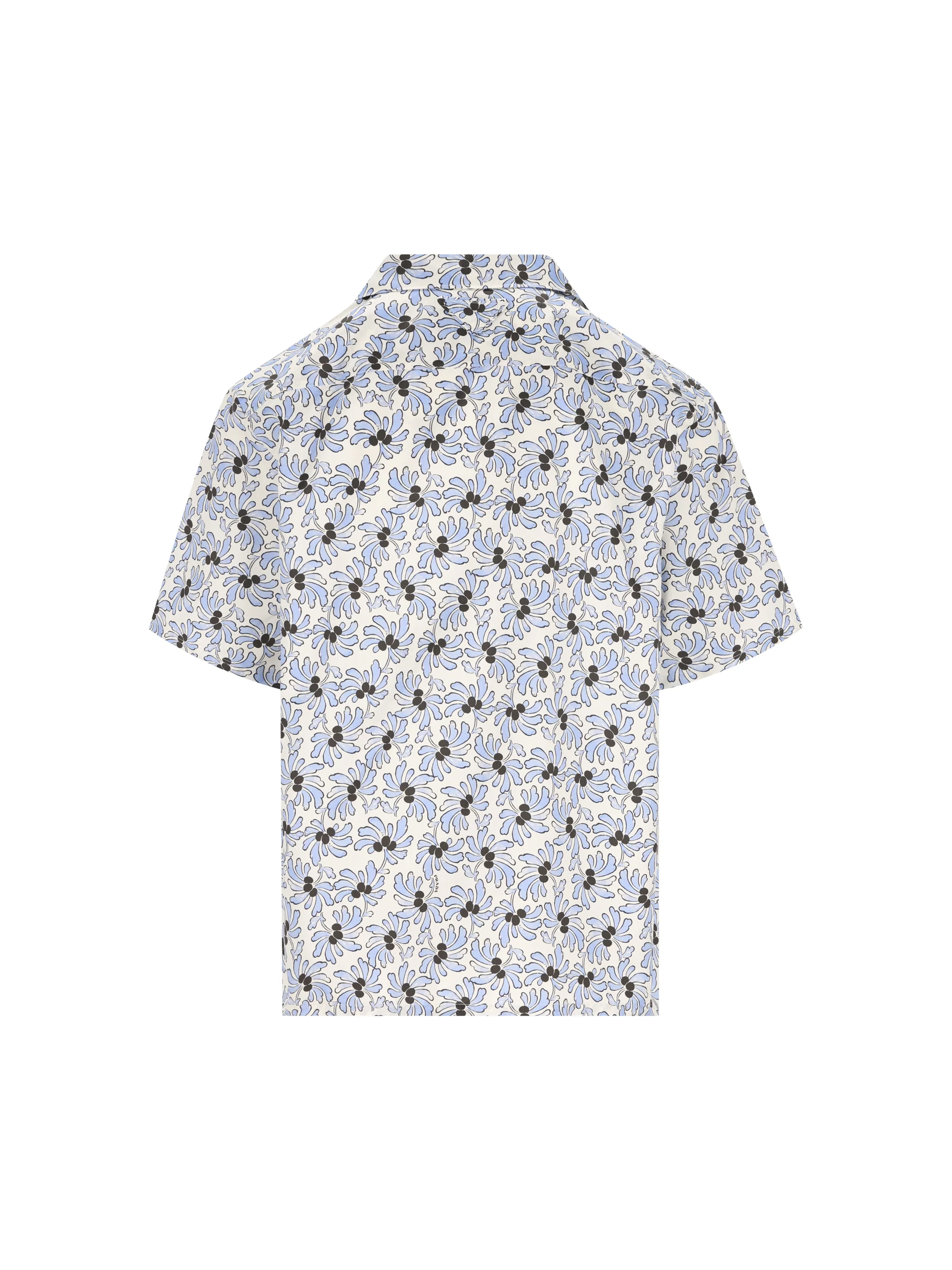Camicia bowling stampata in misto cotone UCS414 19GUF0EL0 PRADA