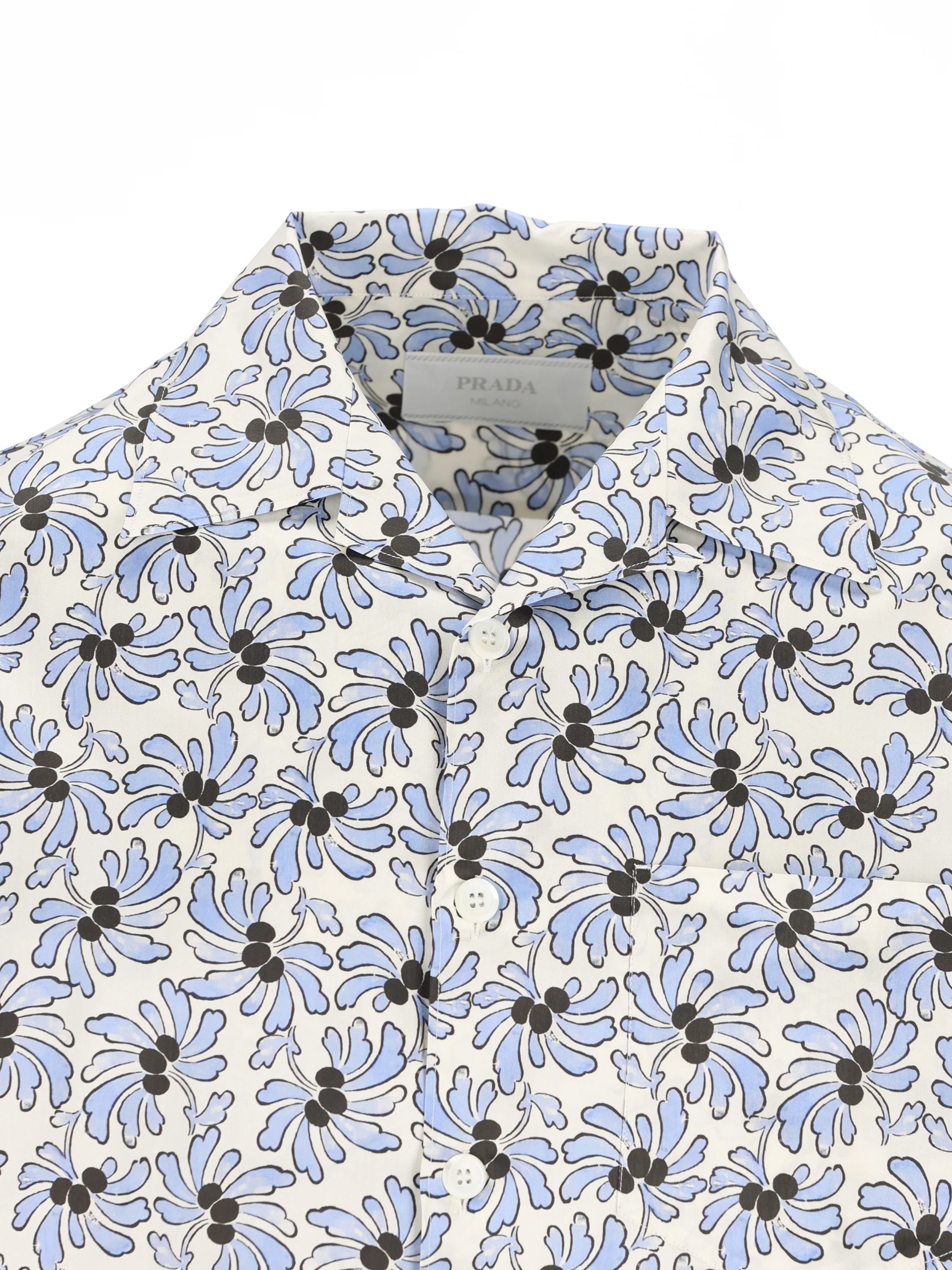 Camicia bowling stampata in misto cotone UCS414 19GUF0EL0 PRADA 
