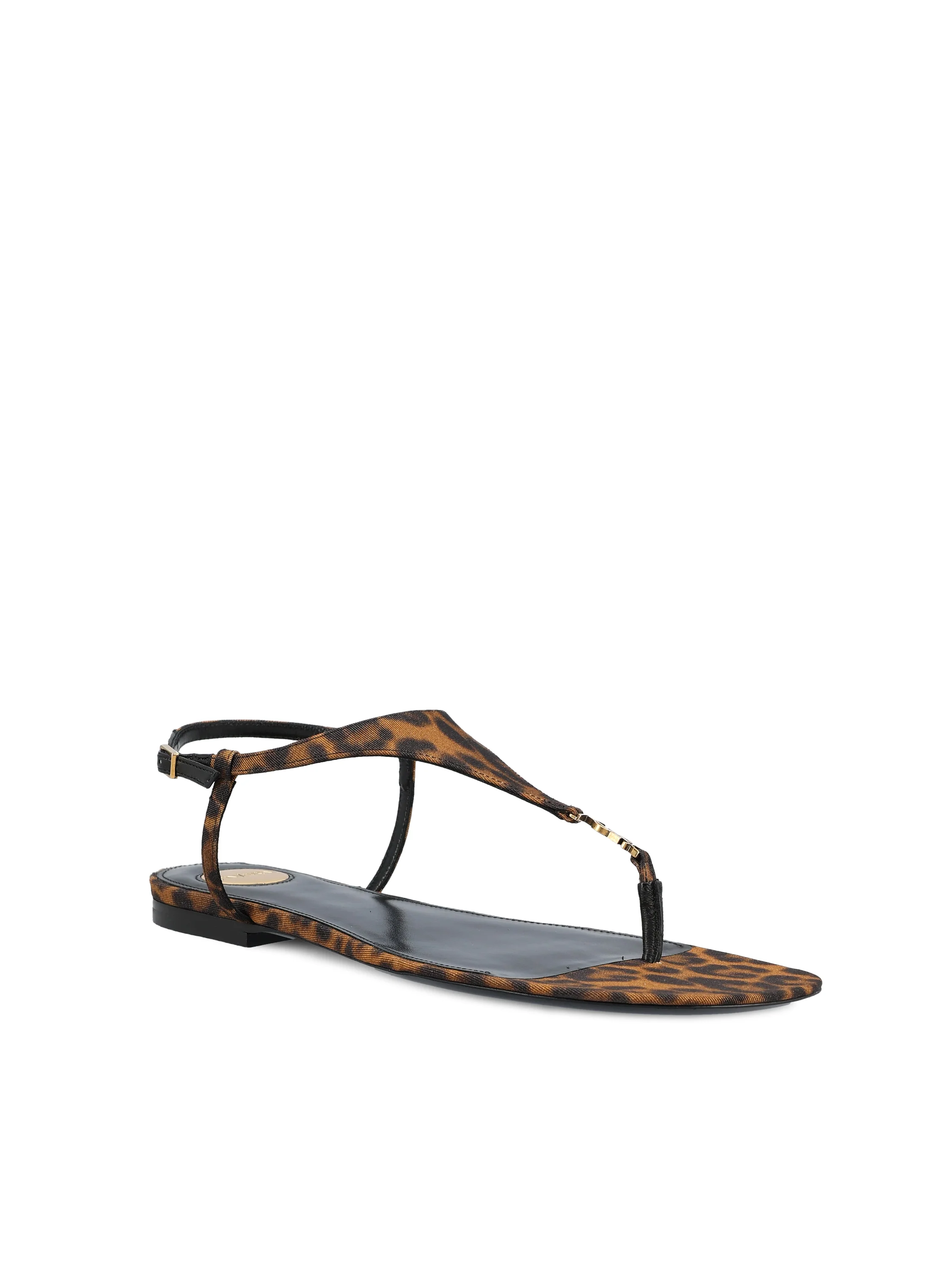 Sandali realizzati in viscosa e ottone. 860715 AAC9X2038 SAINT LAURENT 