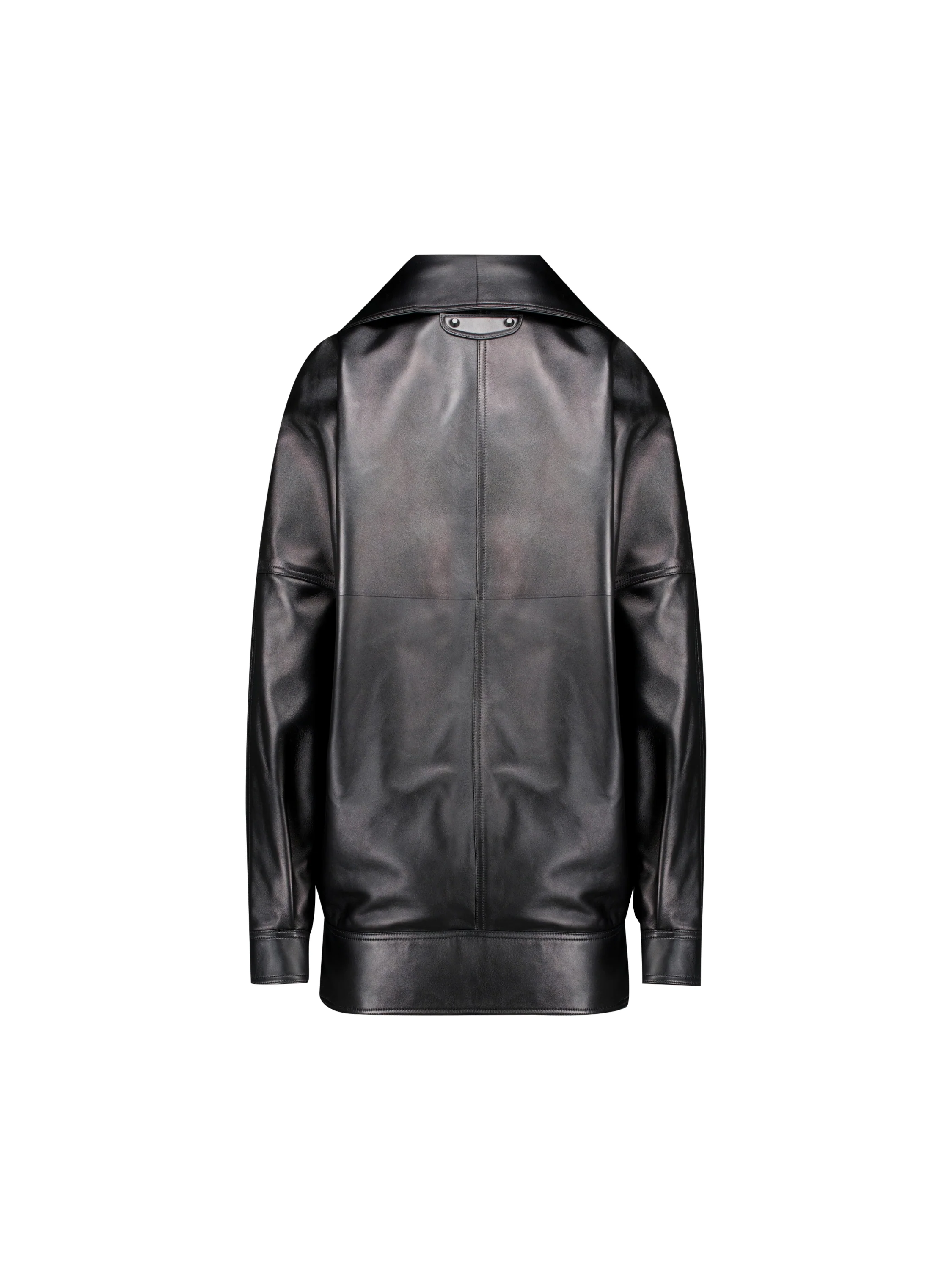 Bomber in pelle di angello leggera liscia nera A009F0 TVS051000 BALENCIAGA 