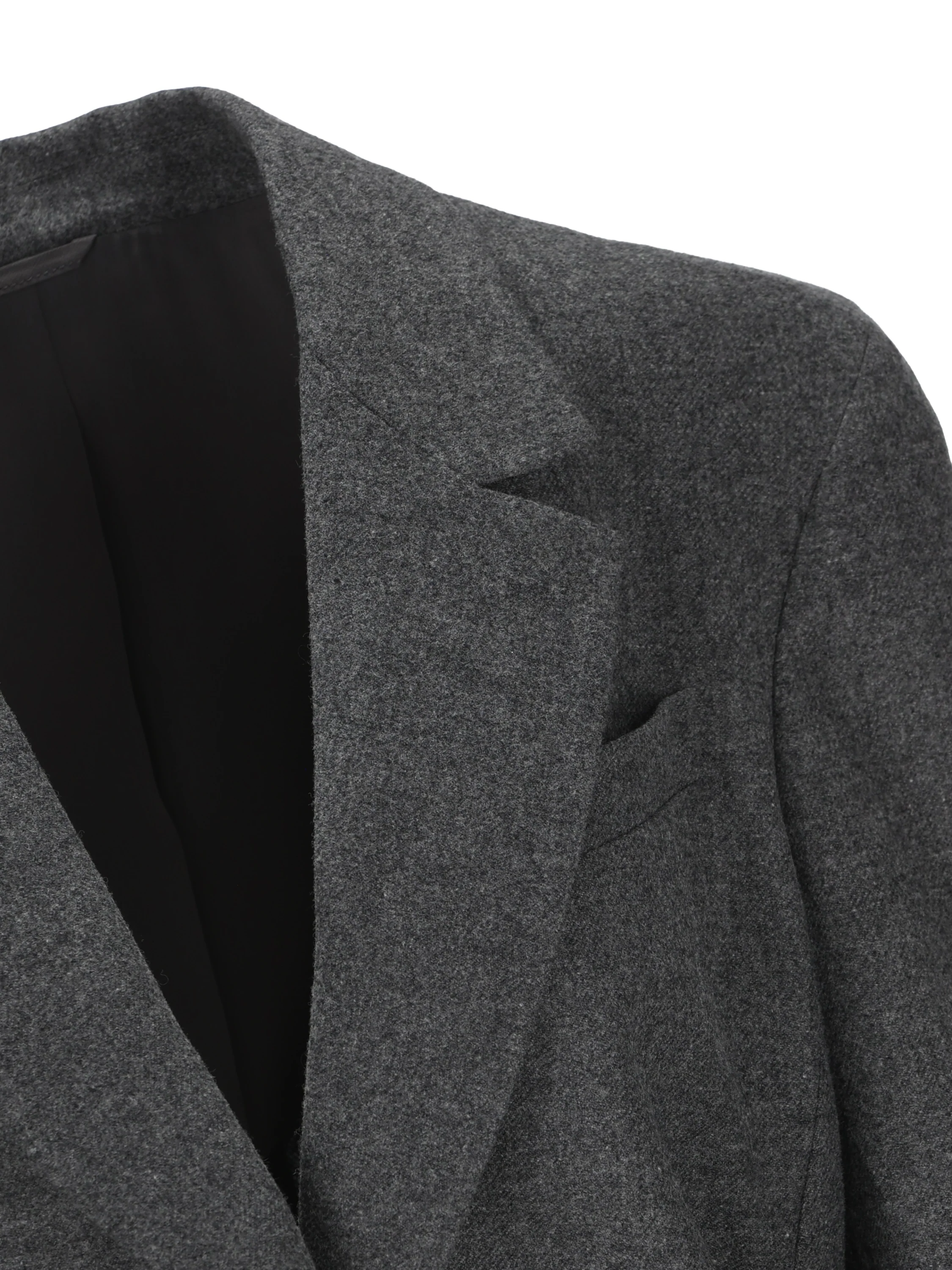 Giacca in lana e cashmere con cintura in pelle MB1627645 C032 BRUNELLO CUCINELLI 