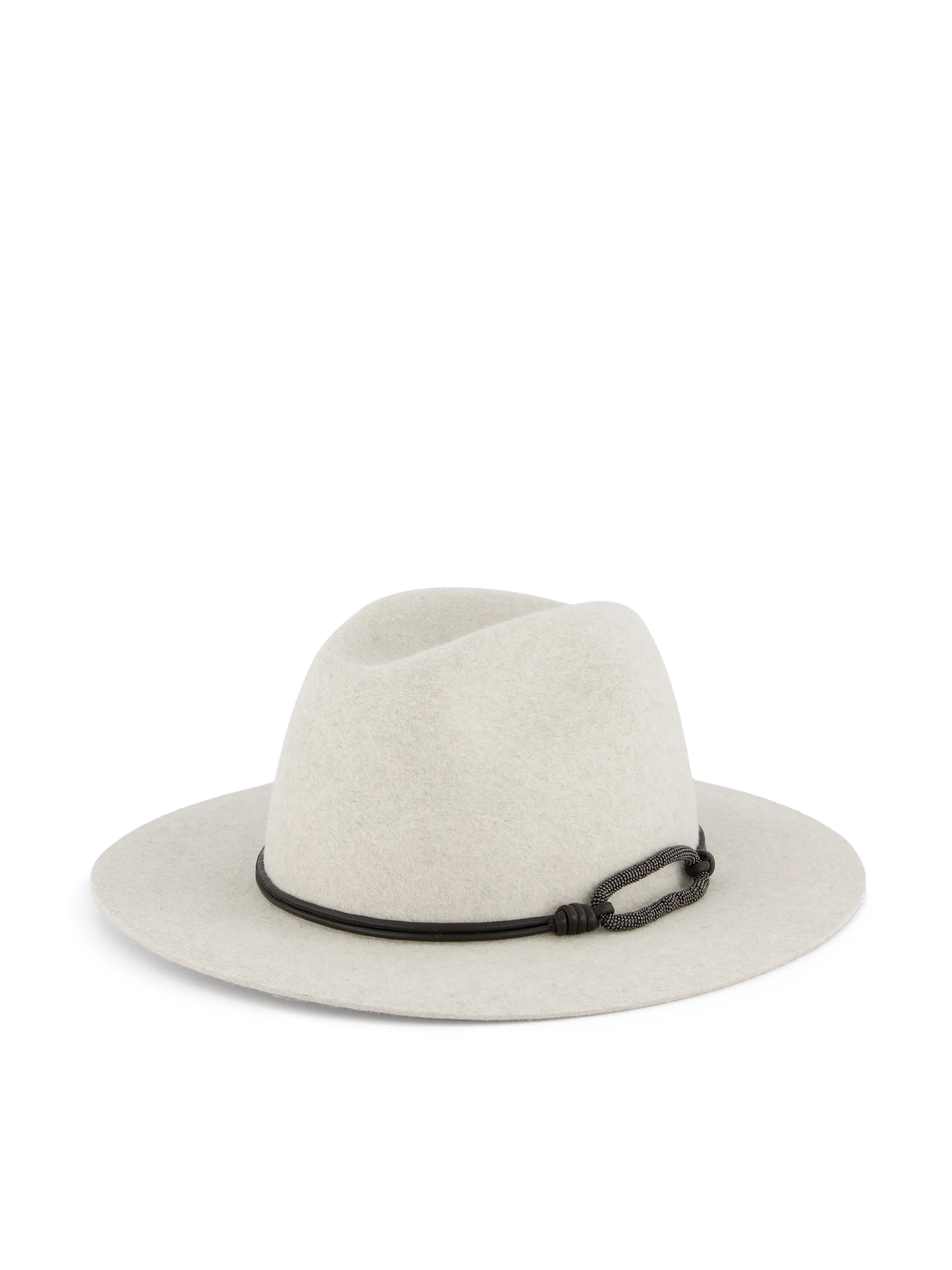 Fedora in Feltro con Fascia in Pelle e Monile MCAP90233 CMADR BRUNELLO CUCINELLI 
