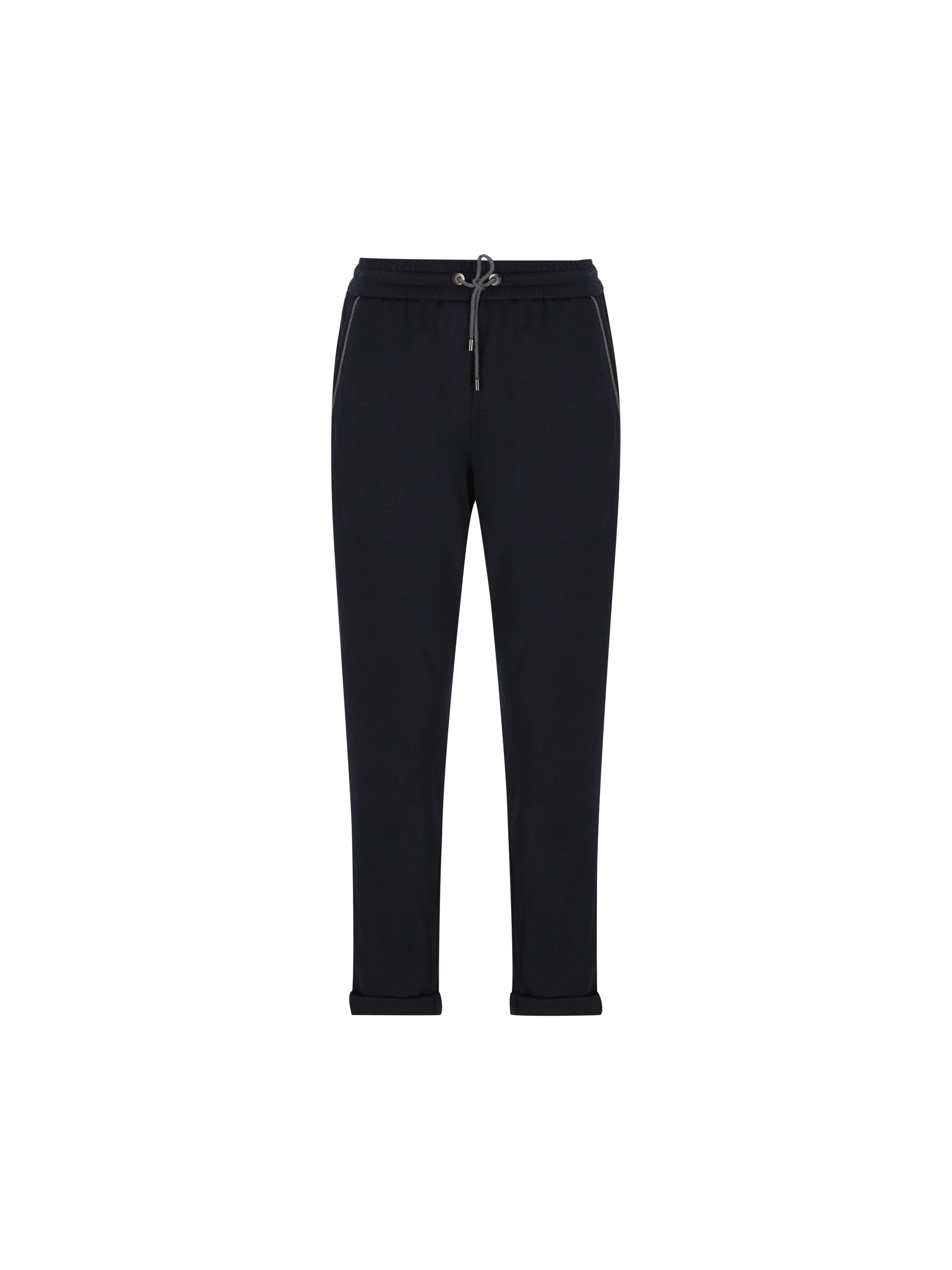 Pantaloni jogging in cotone e seta con monile MD828SB899 C8366 BRUNELLO CUCINELLI 