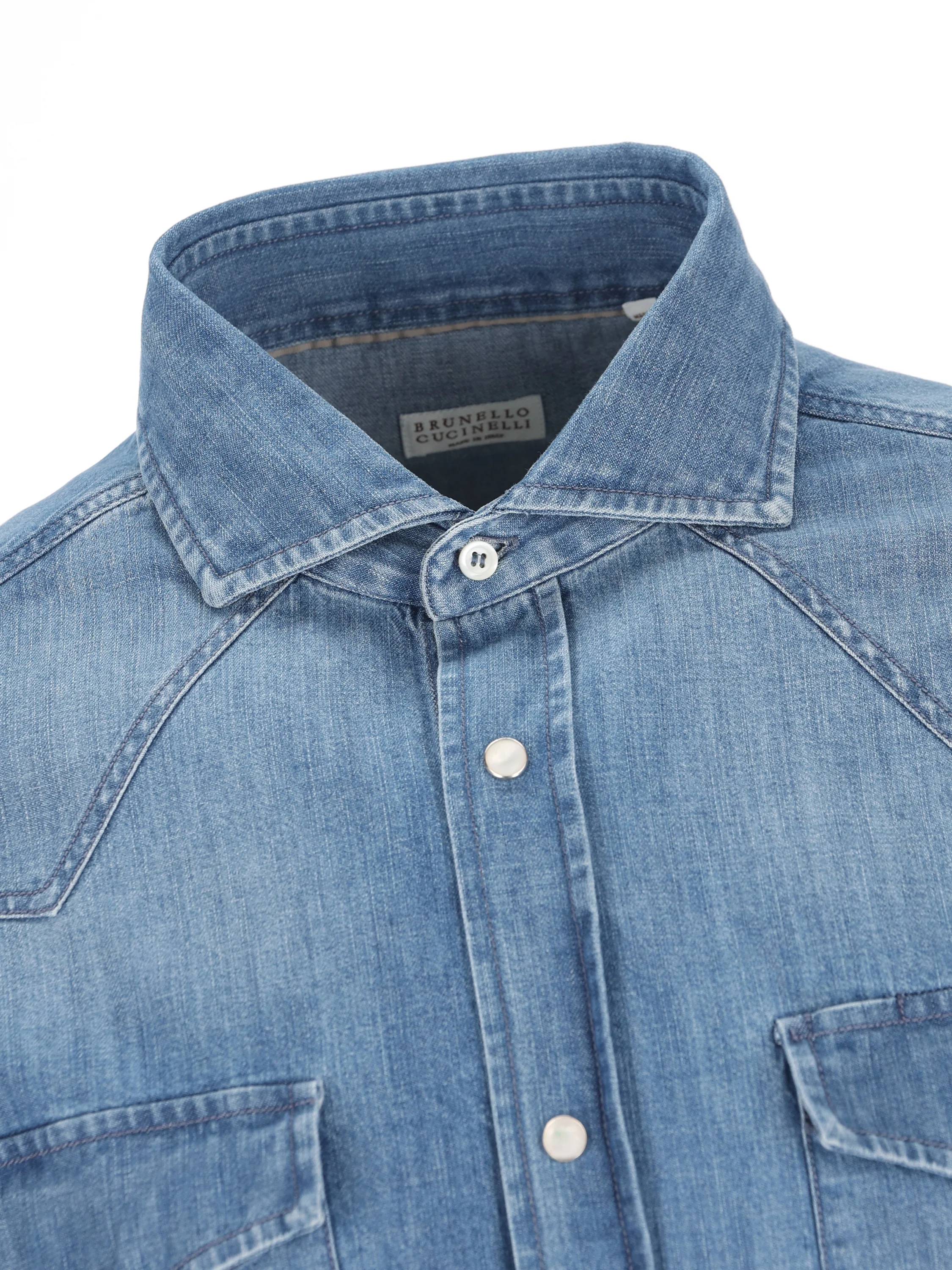Camicia in cotone. MH1924008 C8333 BRUNELLO CUCINELLI
