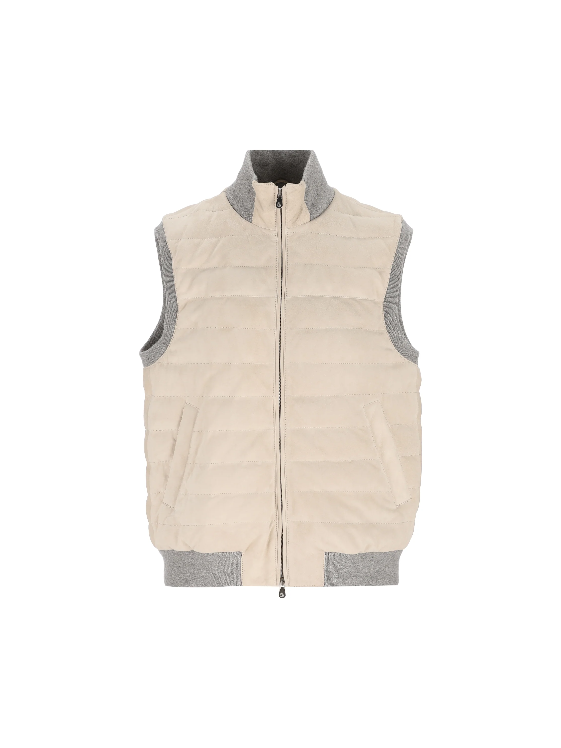 Gilet realizzato in pelle. MPCLF2098 CYX41 BRUNELLO CUCINELLI 