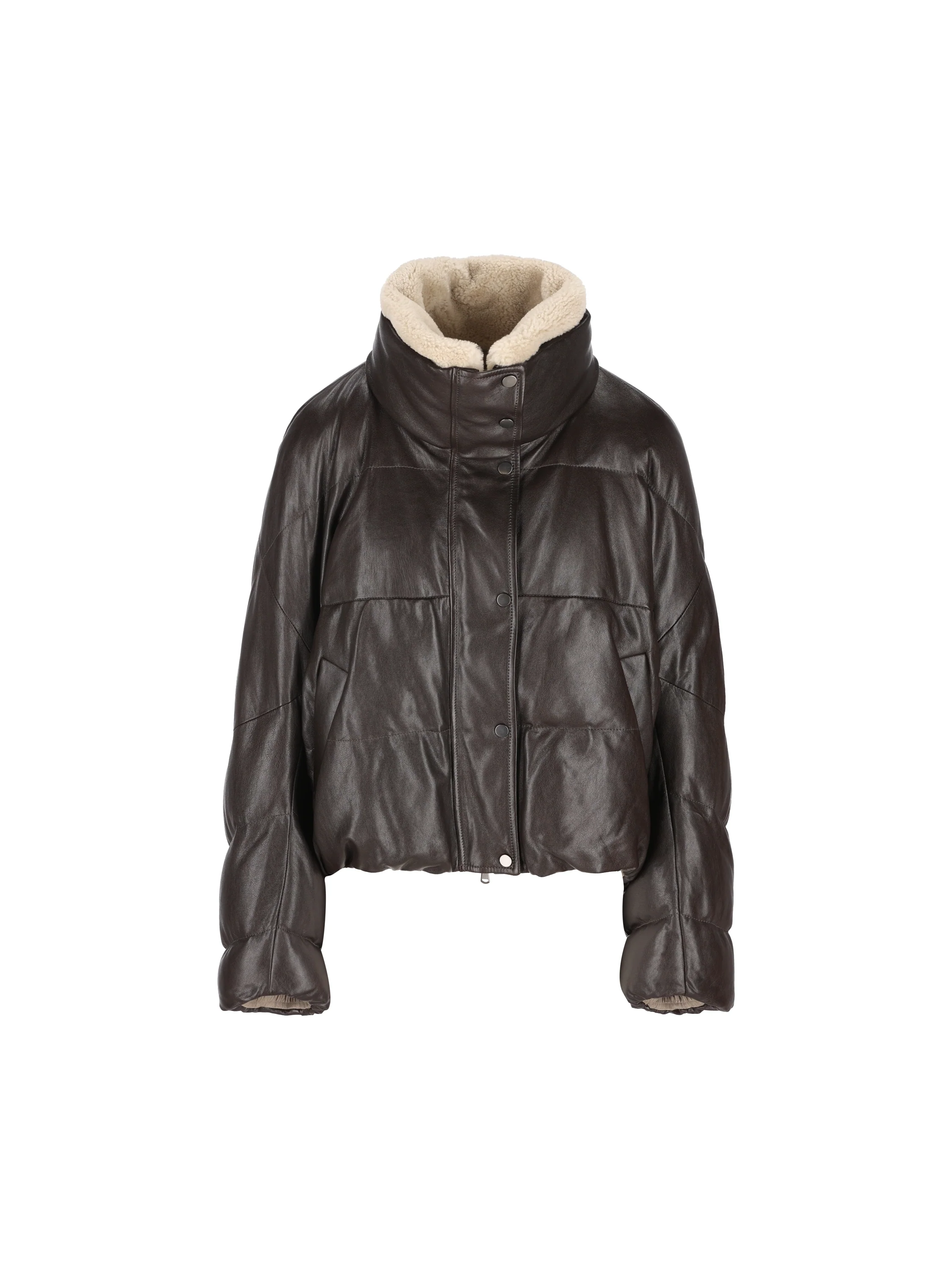 Giacca in pelle trapuntata. MPCTN7552 C4192 BRUNELLO CUCINELLI 