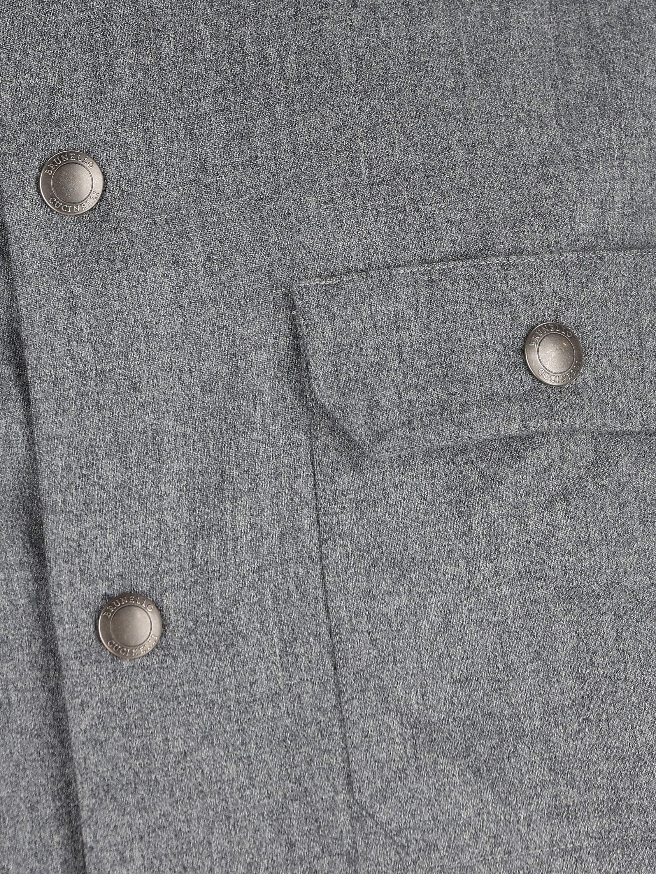 Overshirt realizzata in lana MY6660721 C002 BRUNELLO CUCINELLI 