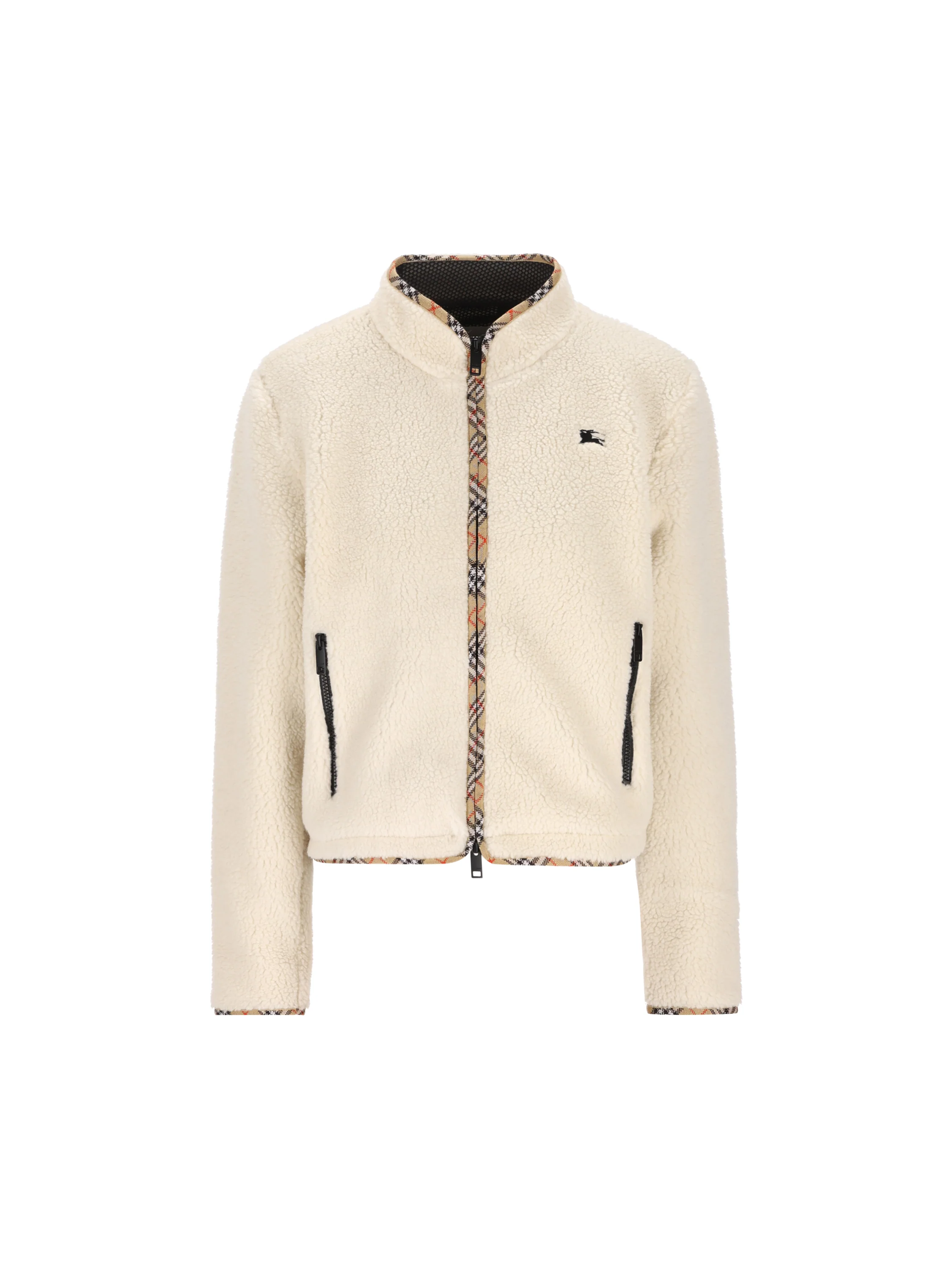 Giacca Cropped in Pile di Misto Lana e Cashmere 8132435 C6056 BURBERRY 