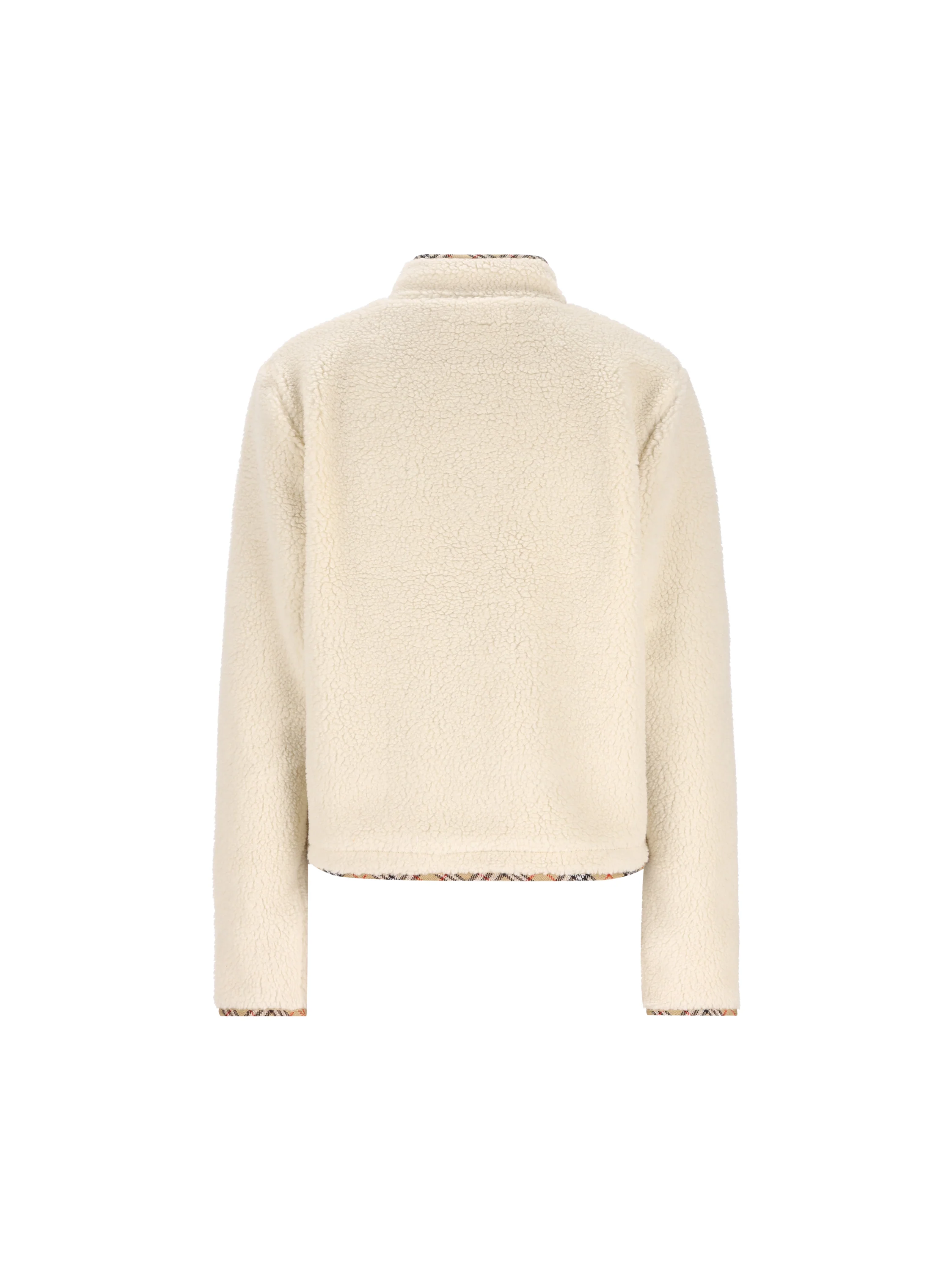 Giacca Cropped in Pile di Misto Lana e Cashmere 8132435 C6056 BURBERRY 