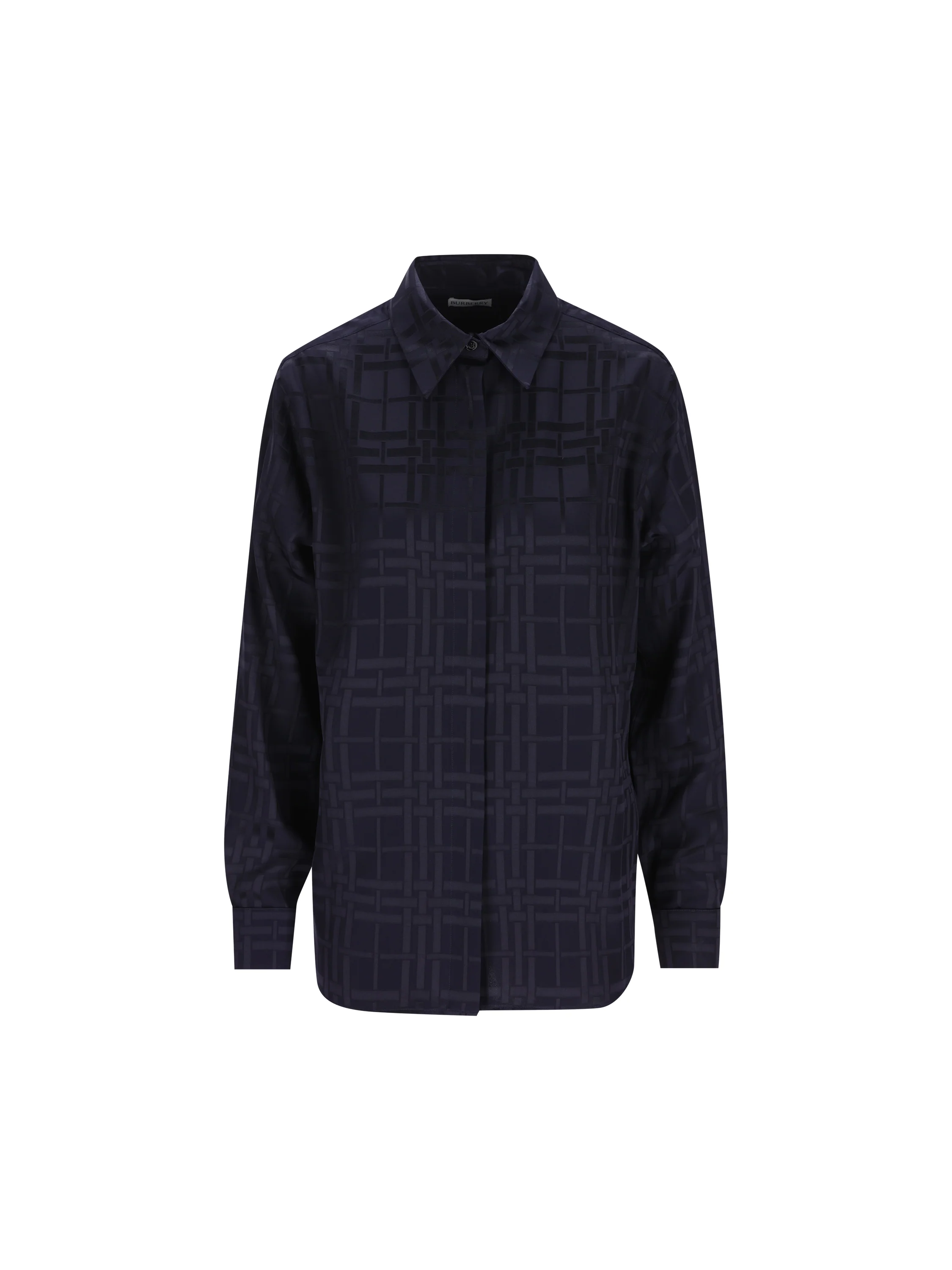 Camicia in Seta Jacquard Check 8134487 C6517 BURBERRY 
