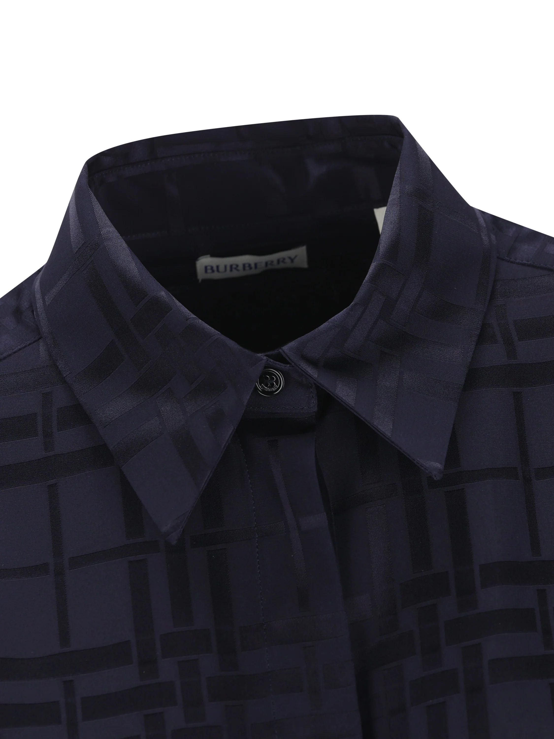 Camicia in Seta Jacquard Check 8134487 C6517 BURBERRY 
