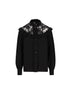 Blusa a collo alto con volant in crêpe de chine e pizzo CH26AHT40005 001 CHLOE' 