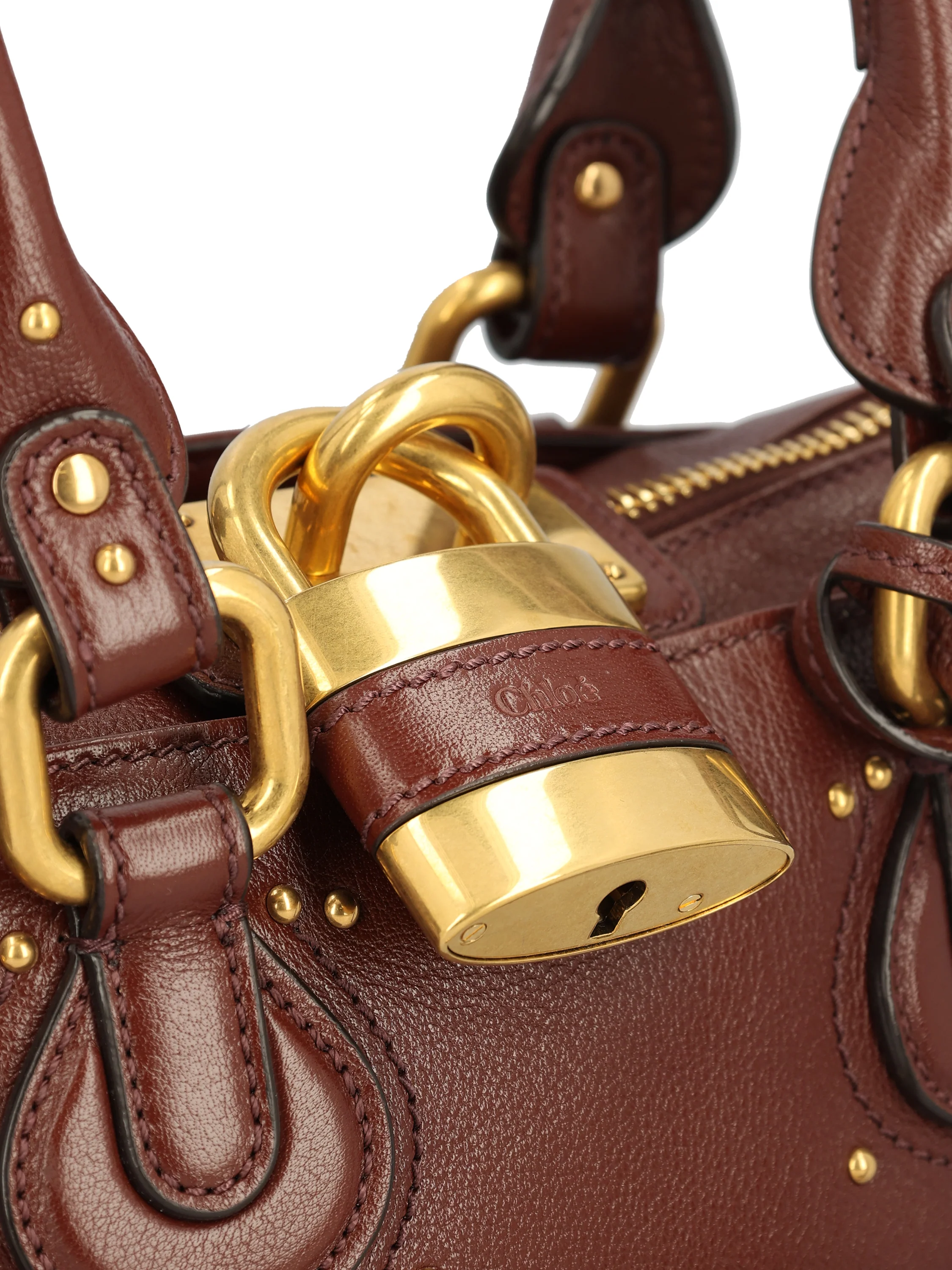 Borsa Paddington piccola in pelle granata CH26SS805P75 27M CHLOE'