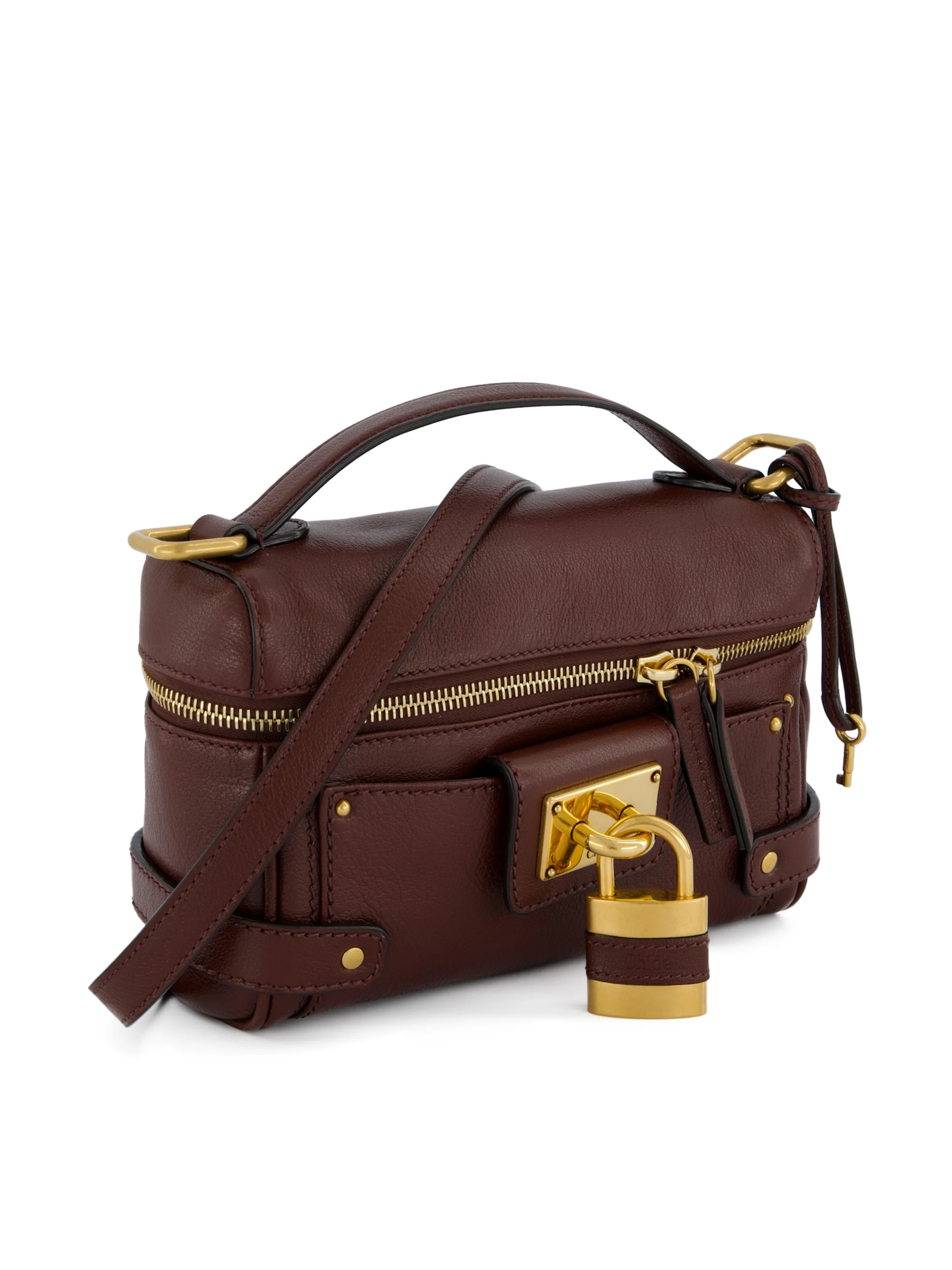Borsa Vanity in pelle di bufalo granata. CH26WS855P75 27M CHLOE' 