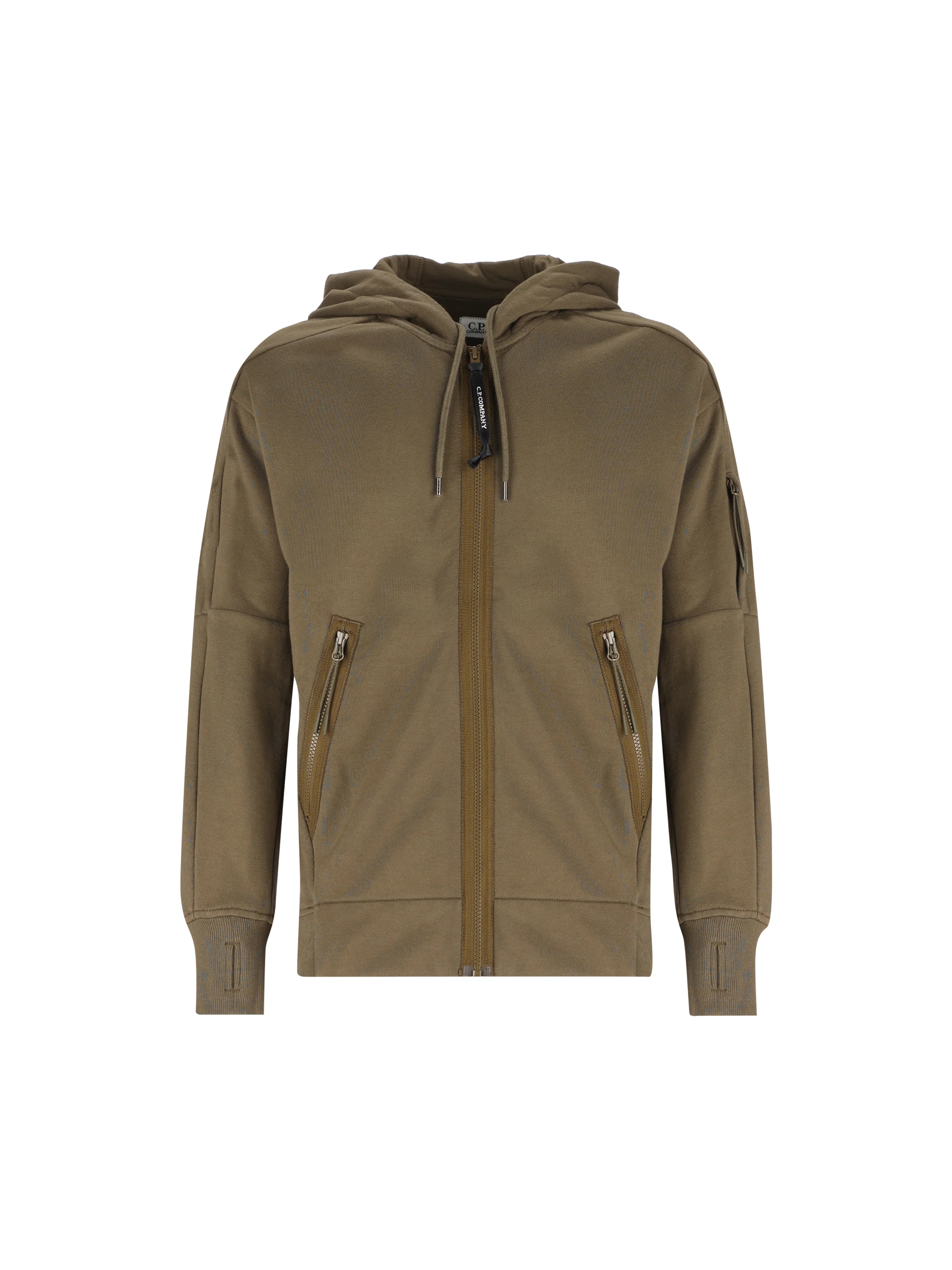 Felpa uomo C.P. Company Diagonal Raised Fleece Lens Hooded Zip 21CMSS716A 005086W683 C.P COMPANY 