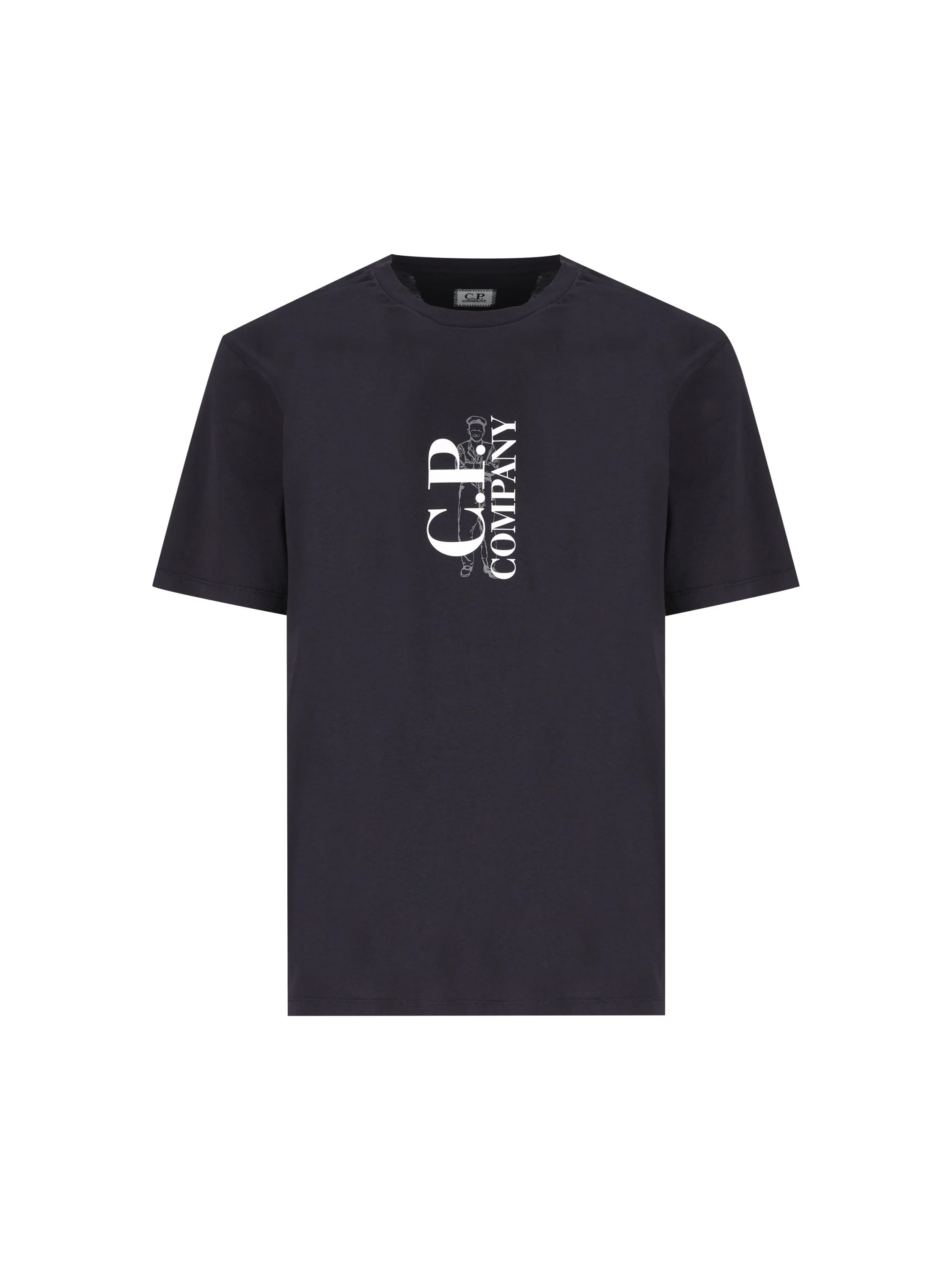 T-Shirt uomo C.P. Company 30/1 Jersey Vertical Logo 21CMTS134A 005100W888 C.P COMPANY 