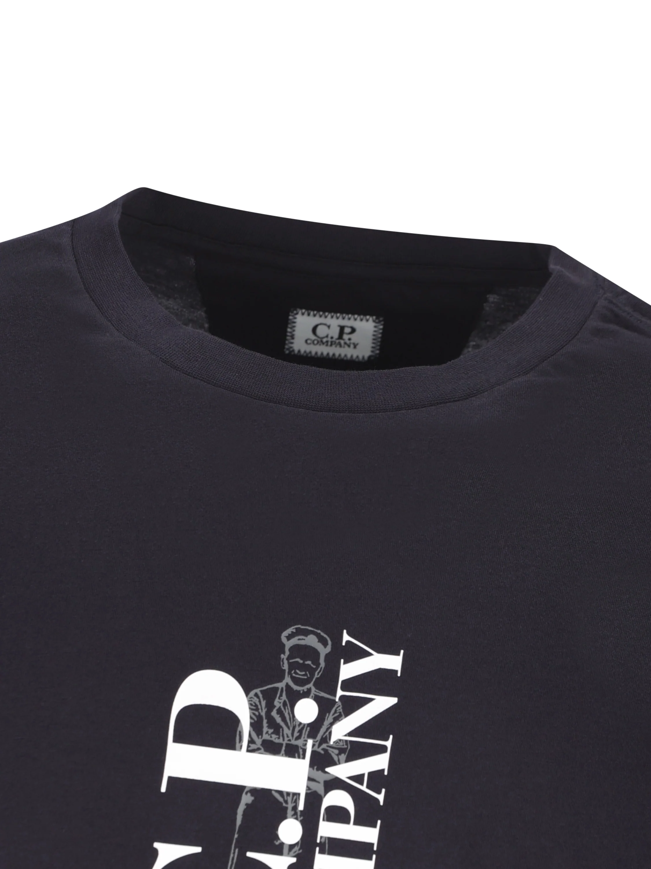 T-Shirt uomo C.P. Company 30/1 Jersey Vertical Logo 21CMTS134A 005100W888 C.P COMPANY 