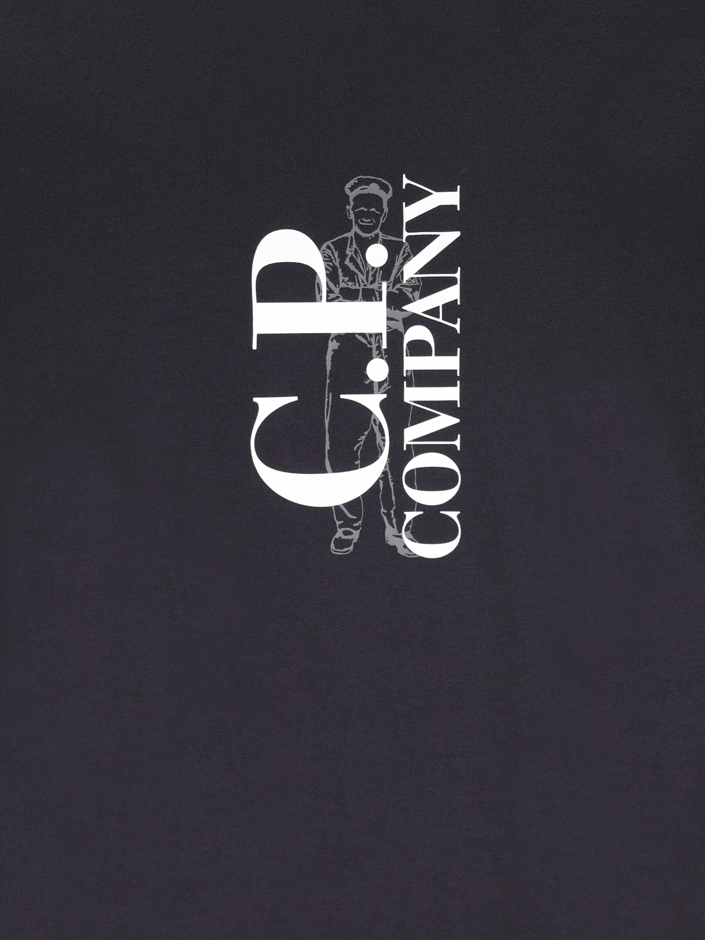 T-Shirt uomo C.P. Company 30/1 Jersey Vertical Logo 21CMTS134A 005100W888 C.P COMPANY