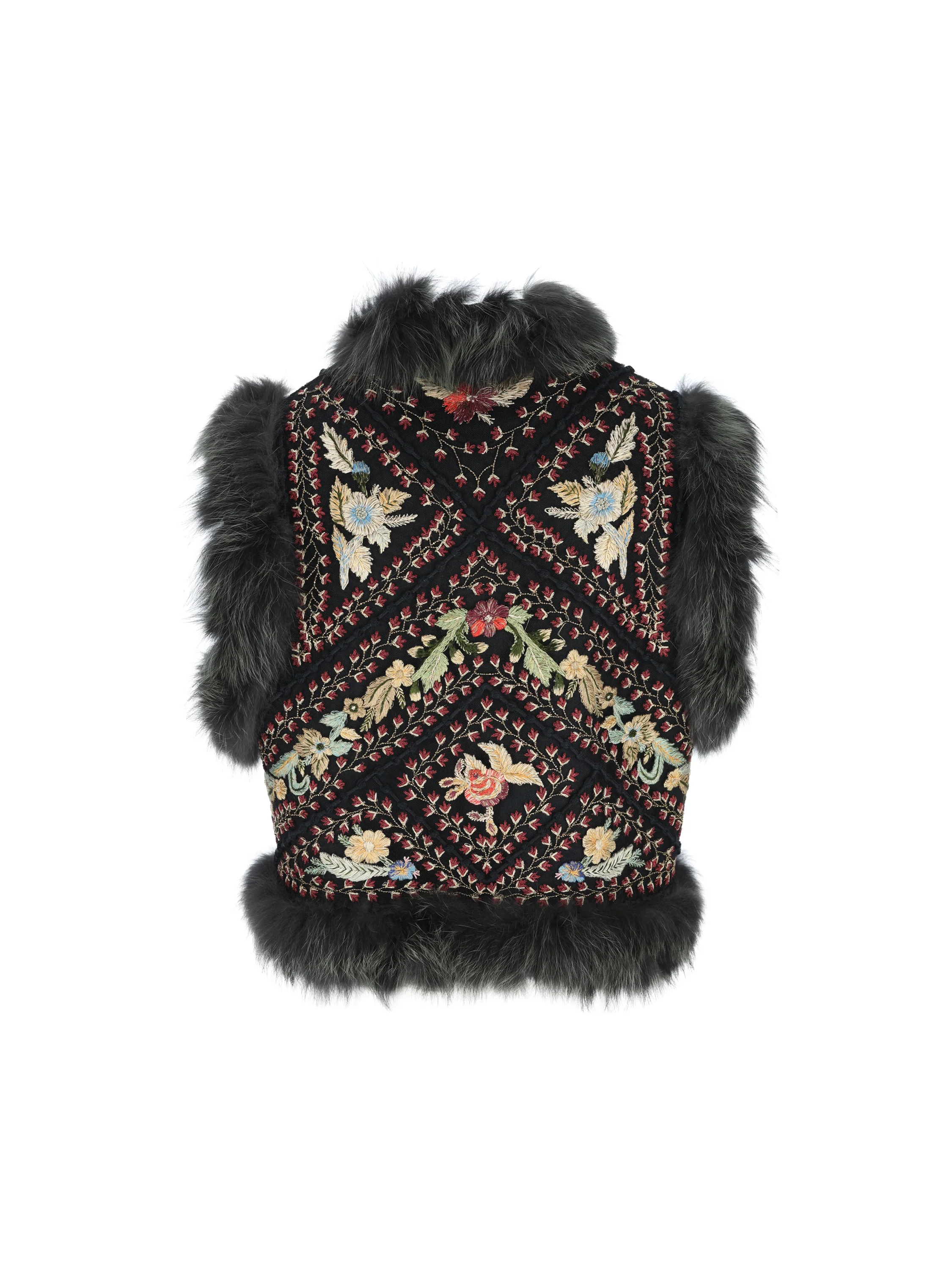 Gilet realizzato in tulle ricamato multicolor FJ7782 AMEAF0QA1 FENDI 