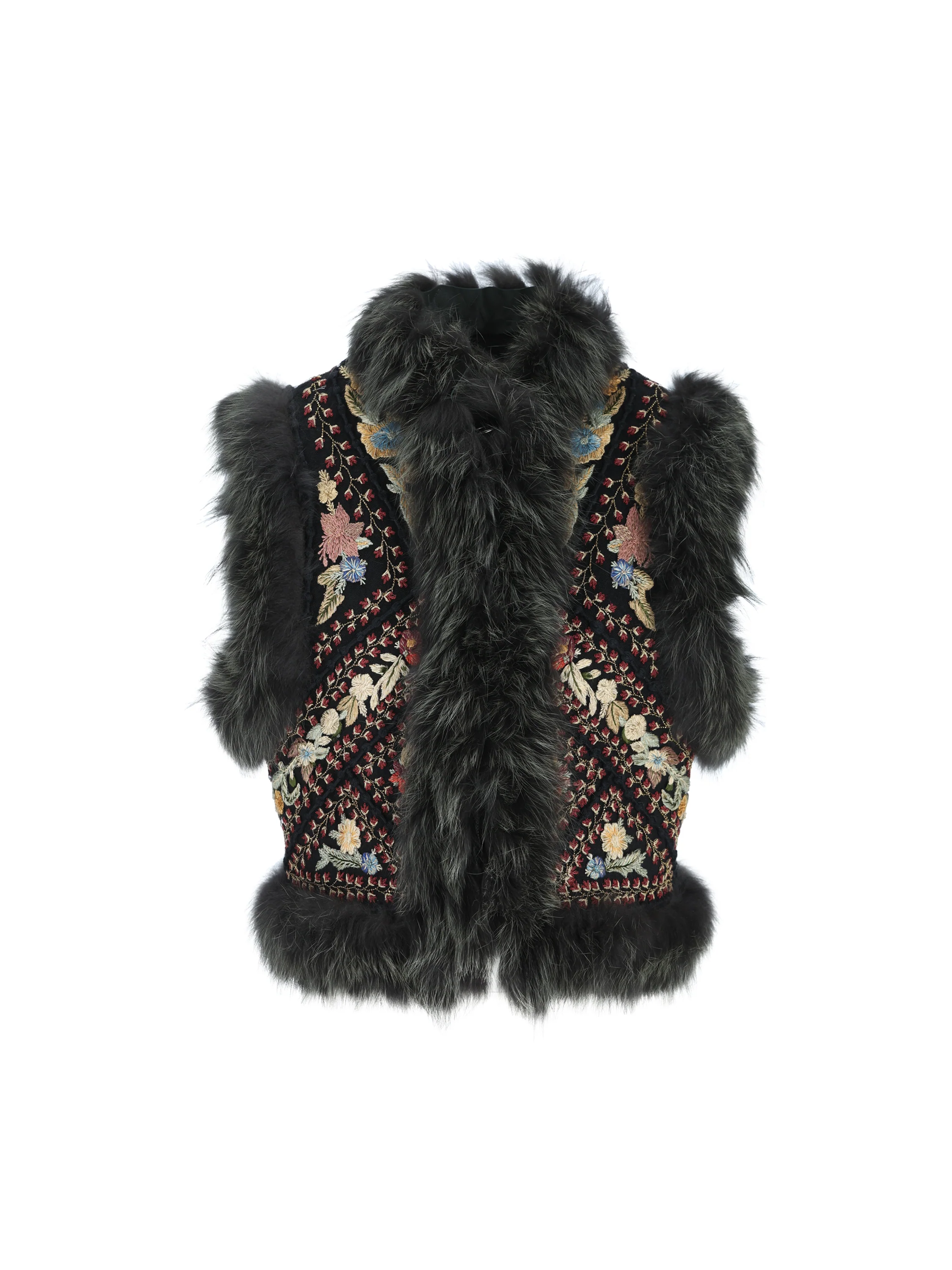 Gilet realizzato in tulle ricamato multicolor FJ7782 AMEAF0QA1 FENDI 
