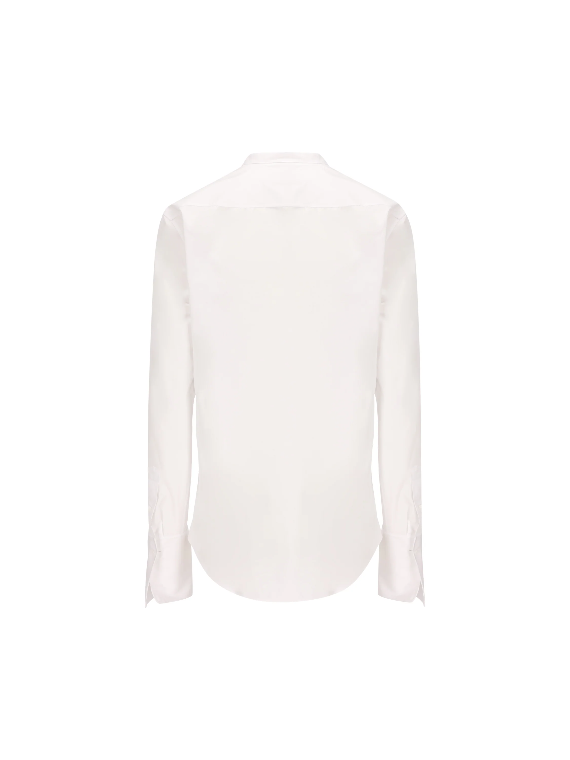 Camicia in Popeline di Cotone con Plastron Plissé FS8391 AMVLF0QA0 FENDI