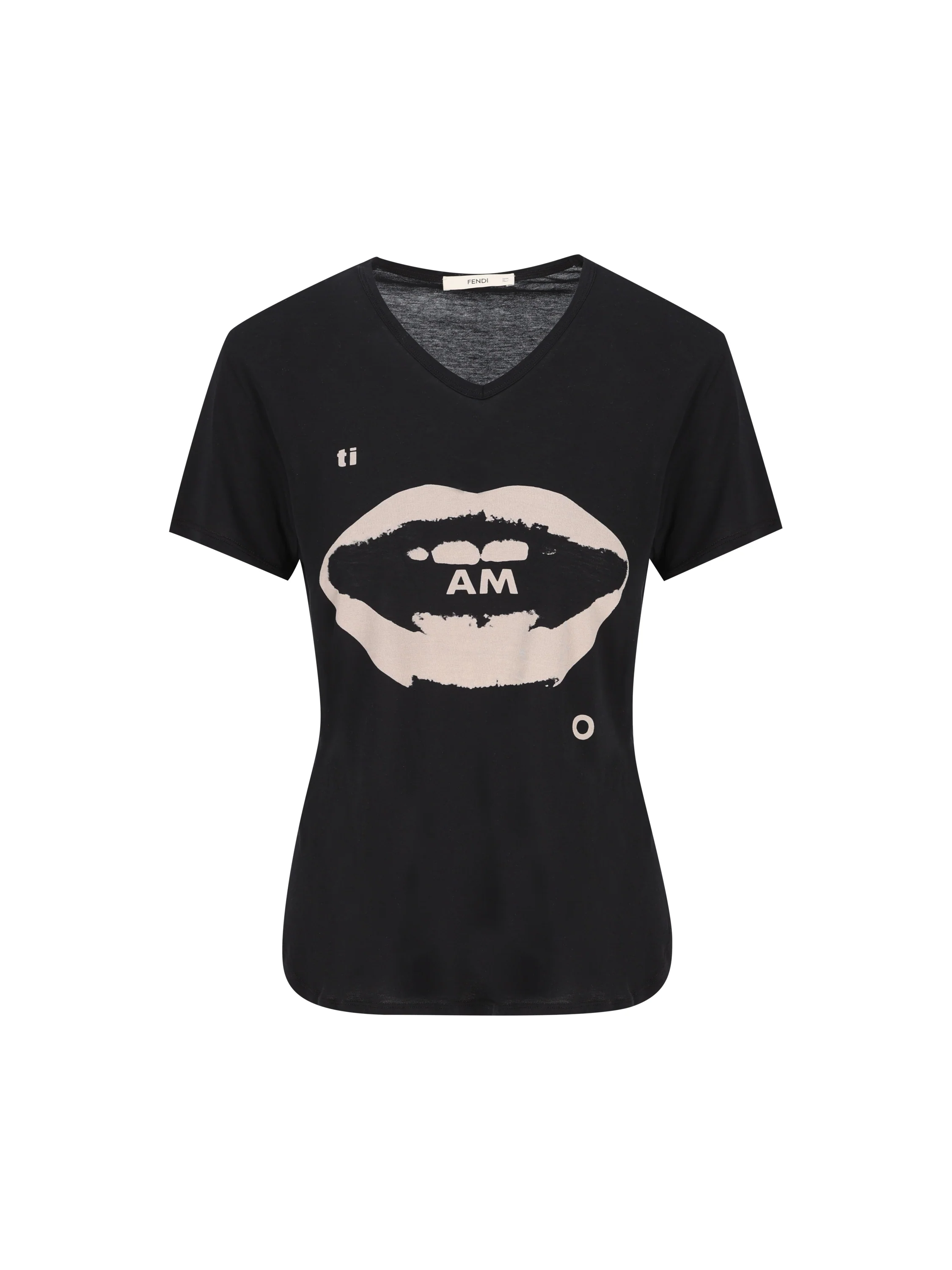 T-Shirt in Jersey di Cotone Organico con Stampa "Ti Amo" FS9805 AV06F0QA1 FENDI 