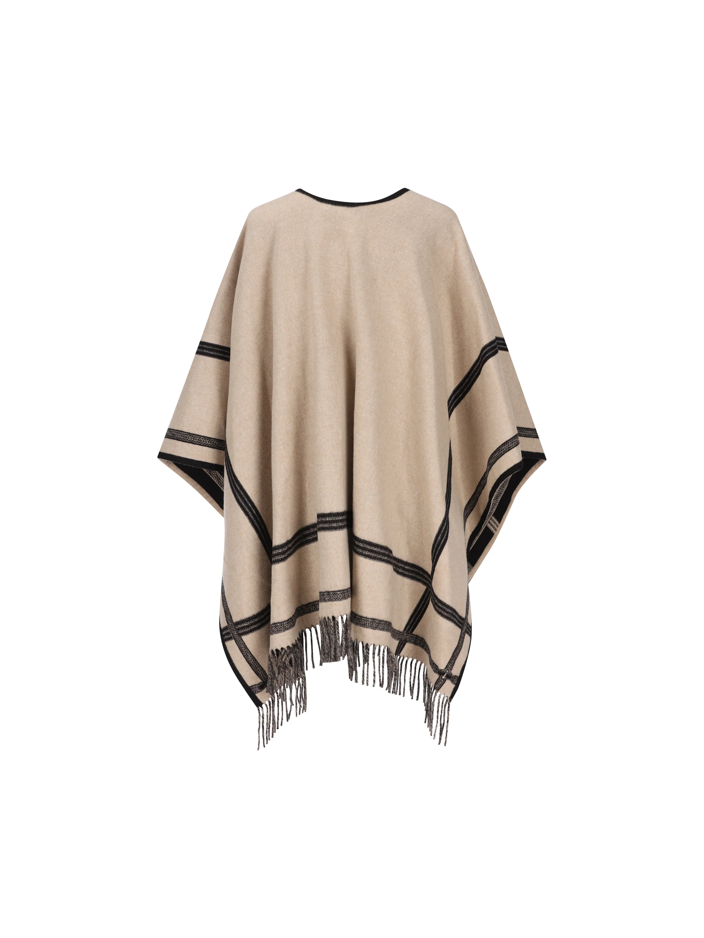 Poncho dal volume ampio ed avvolgente con motivo Selleria. FXX040 B1VVF1Y7Q FENDI
