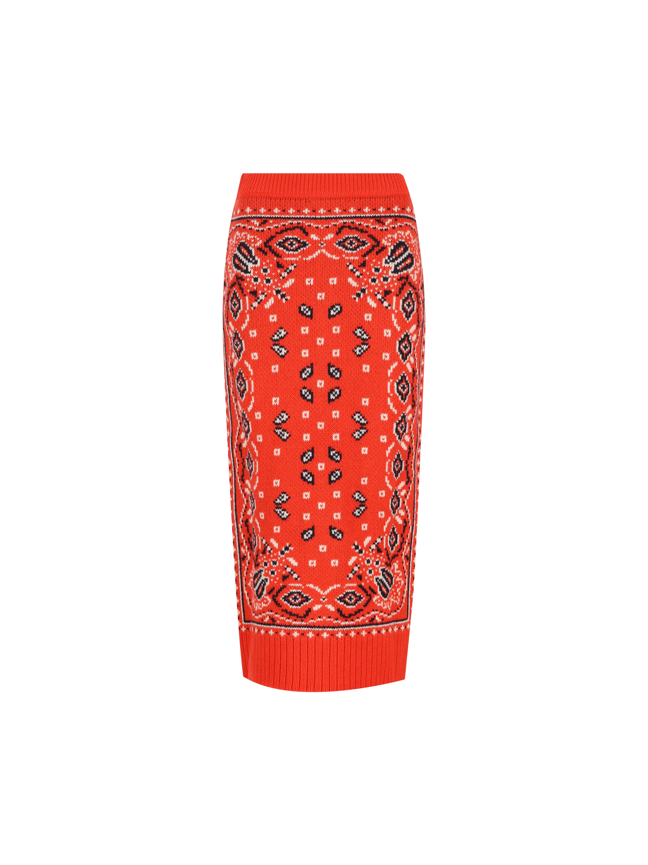 Gonna Soho Split in Maglia Jacquard Paisley F26MM1607 13 GIADA BENINCASA