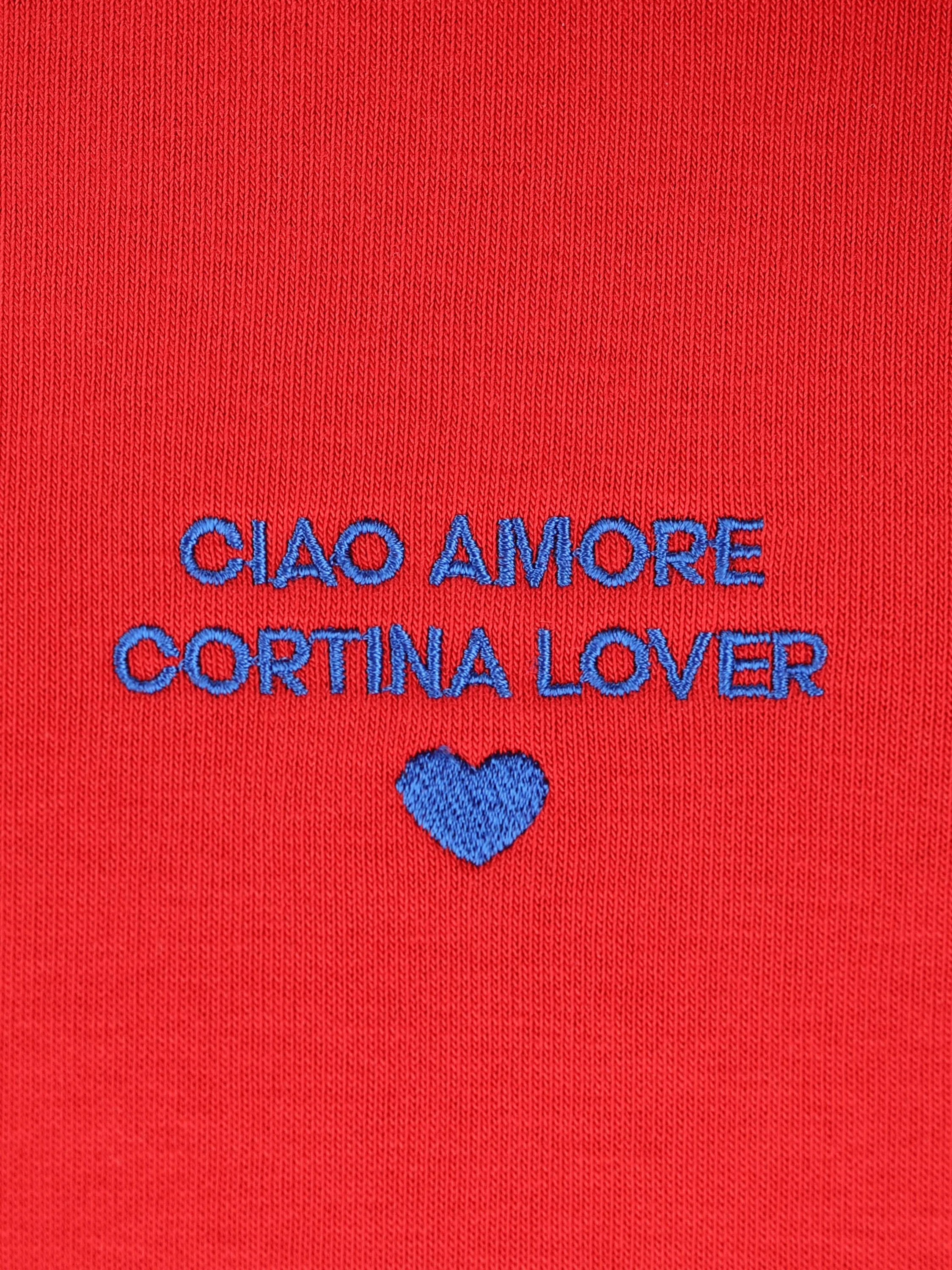 Felpa Ciao Amore Cortina Lover Rossa FK2702 13 GIADA BENINCASA 