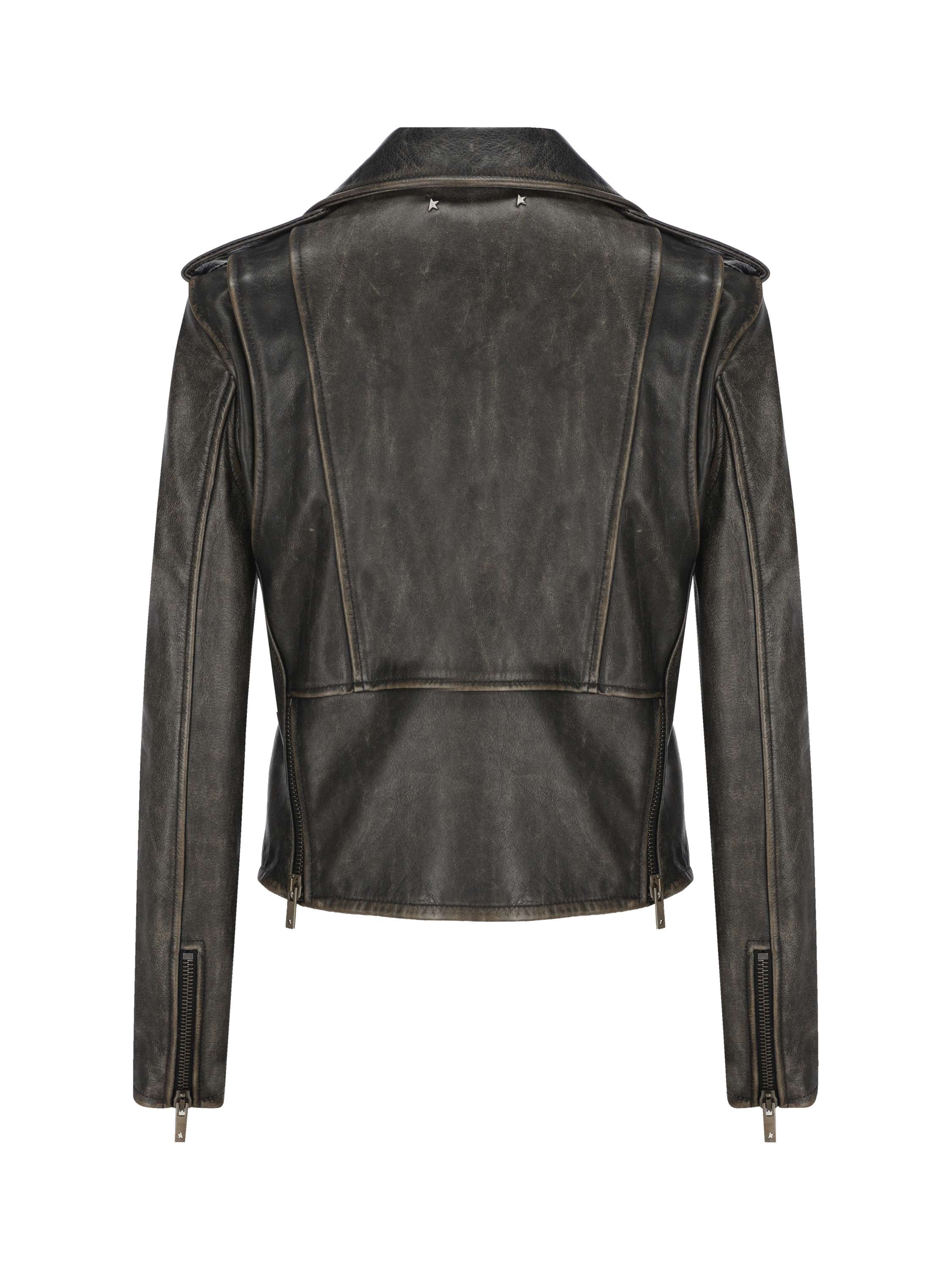 Chiodo in pelle. GWP00848 P00064790100 GOLDEN GOOSE