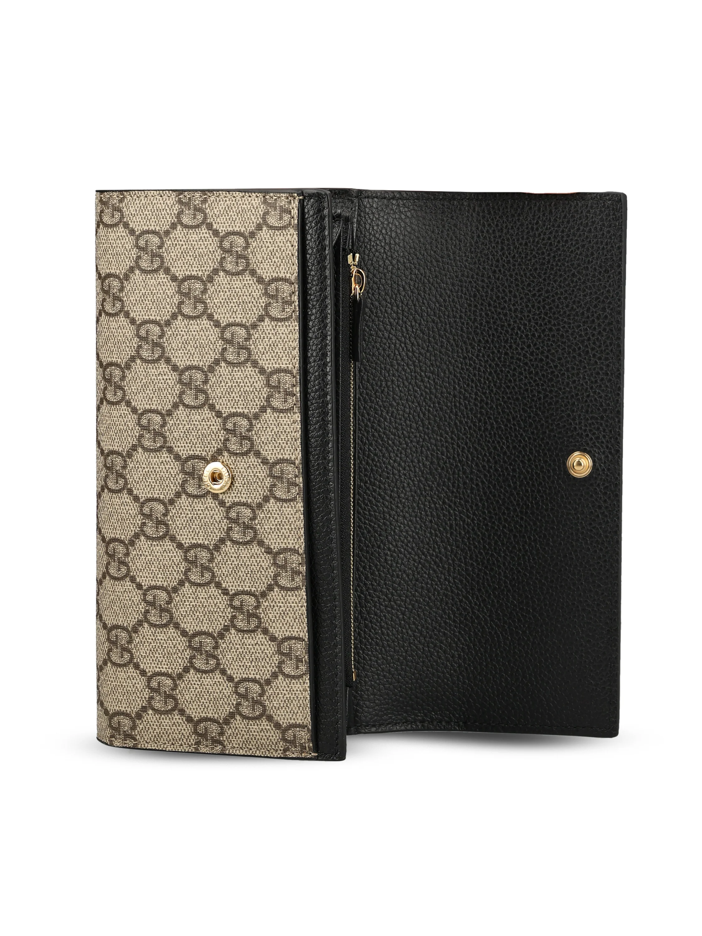 Portafoglio realizzato in pelle e tessuto. 456116 AAE5E1069 GUCCI 