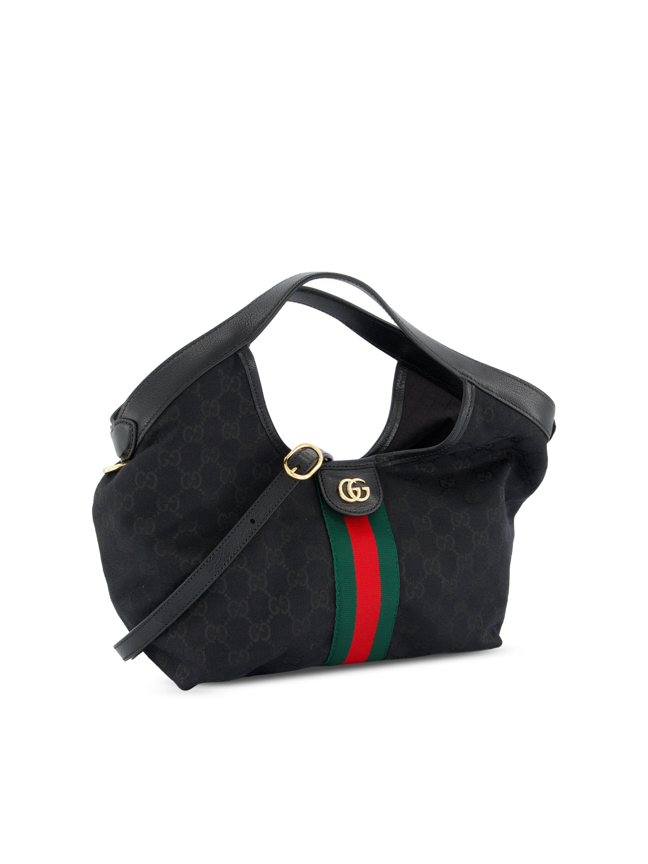 Borsa Shopping Gucci Giglio misura piccola in tessuto GG nero 860845 FAFWA1053 GUCCI 