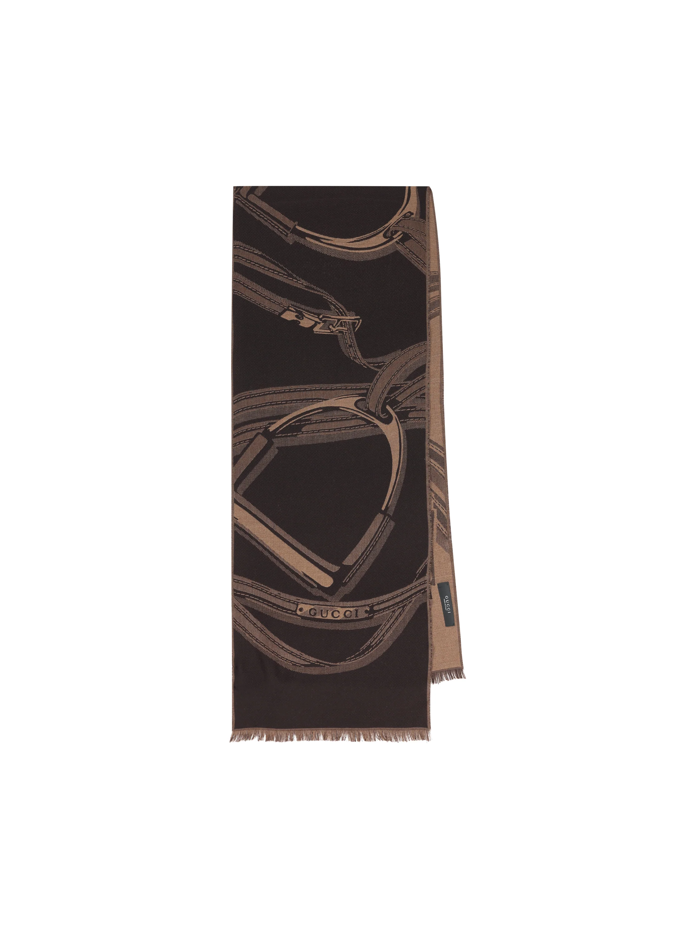 Stole in lana e seta jacquard 873660 4GA372464 GUCCI 