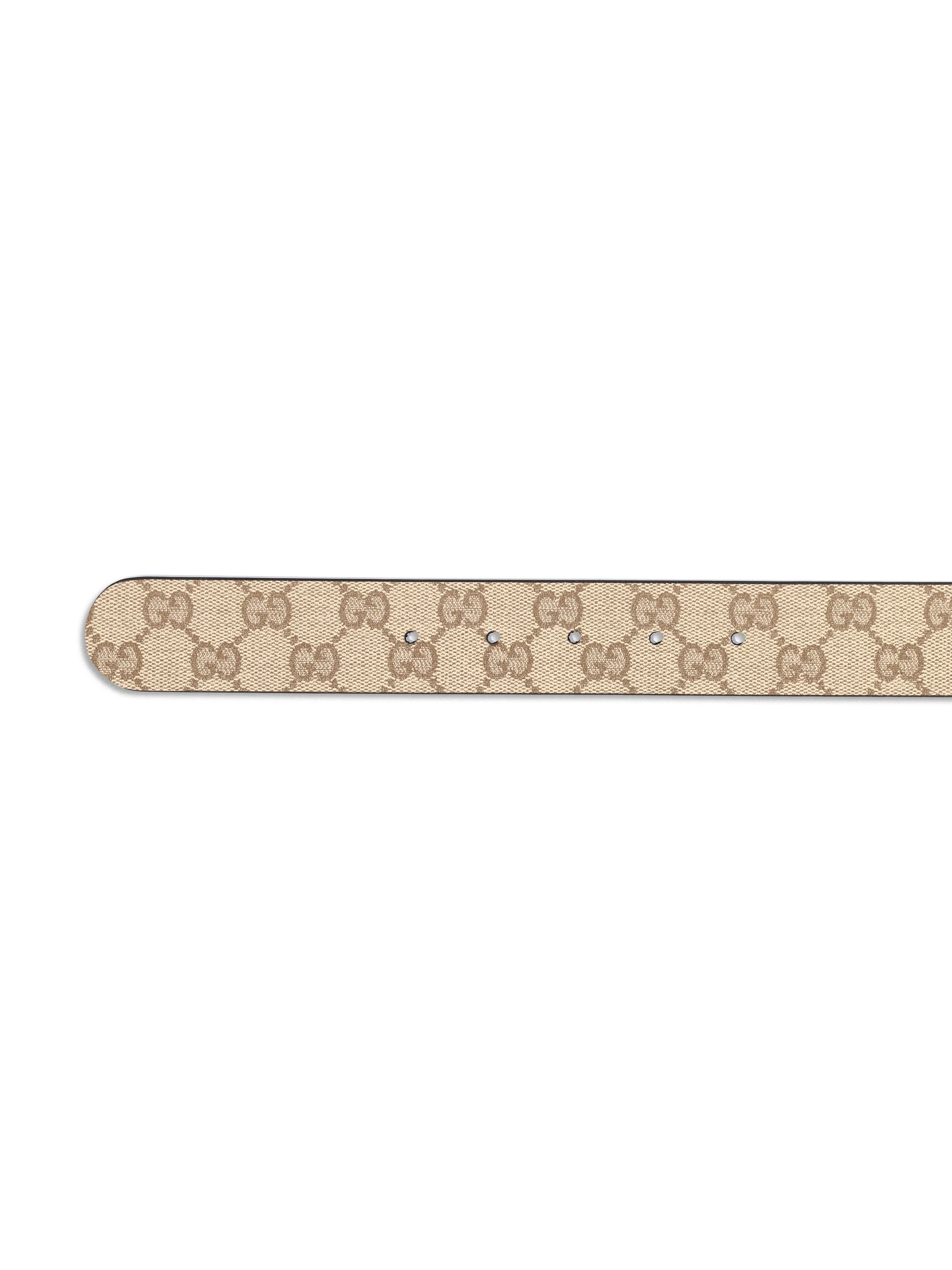 Cintura in tessuto e pelle. 874723 AAGRK9751 GUCCI 