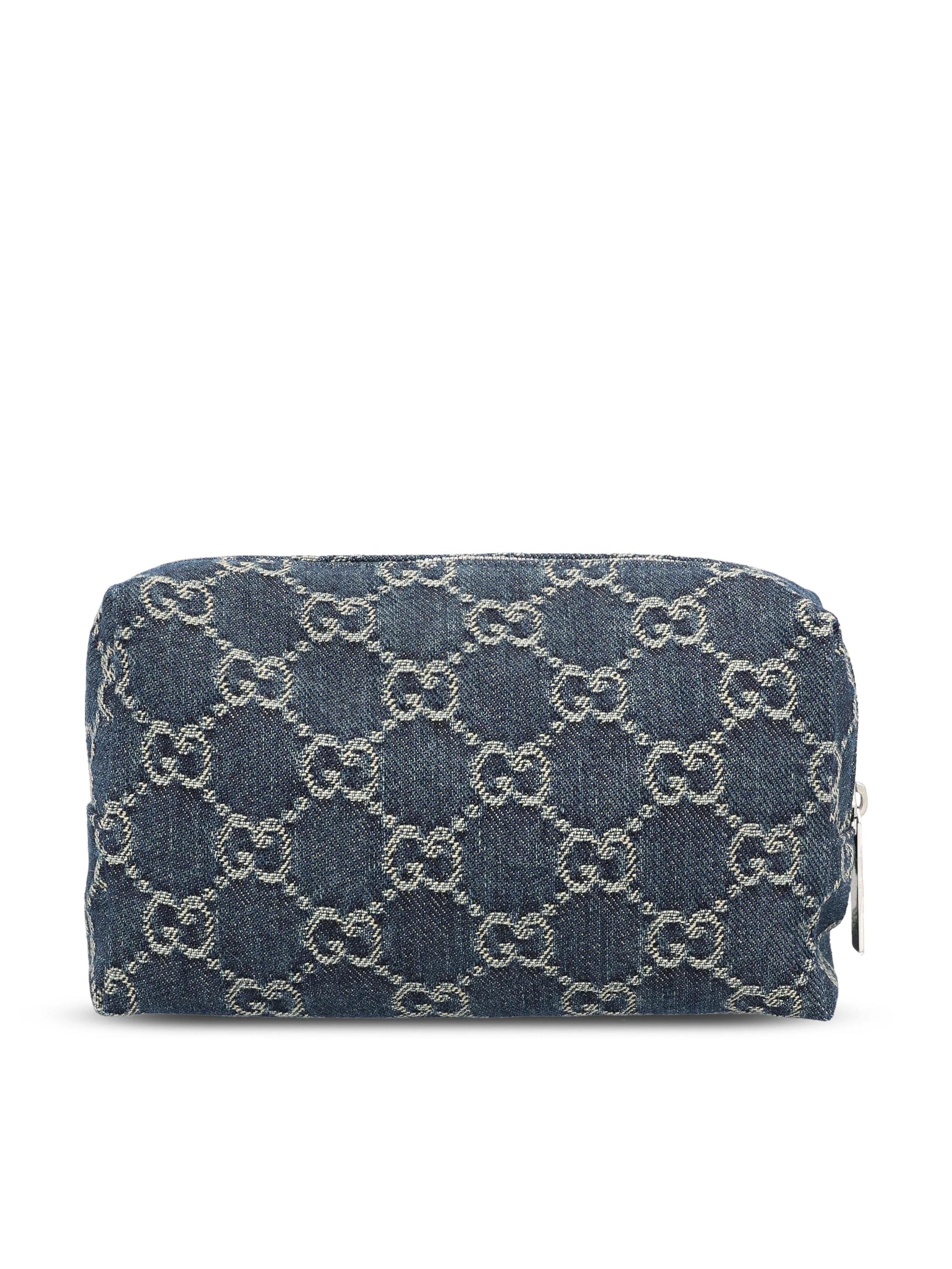 Porta cosmetici realizzato in denim. 875801 FAF6E4039 GUCCI