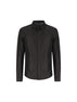 Camicia slim in seta e cotone nero con ricamo Incrocio GG A0041C XDDBI1000 GUCCI 