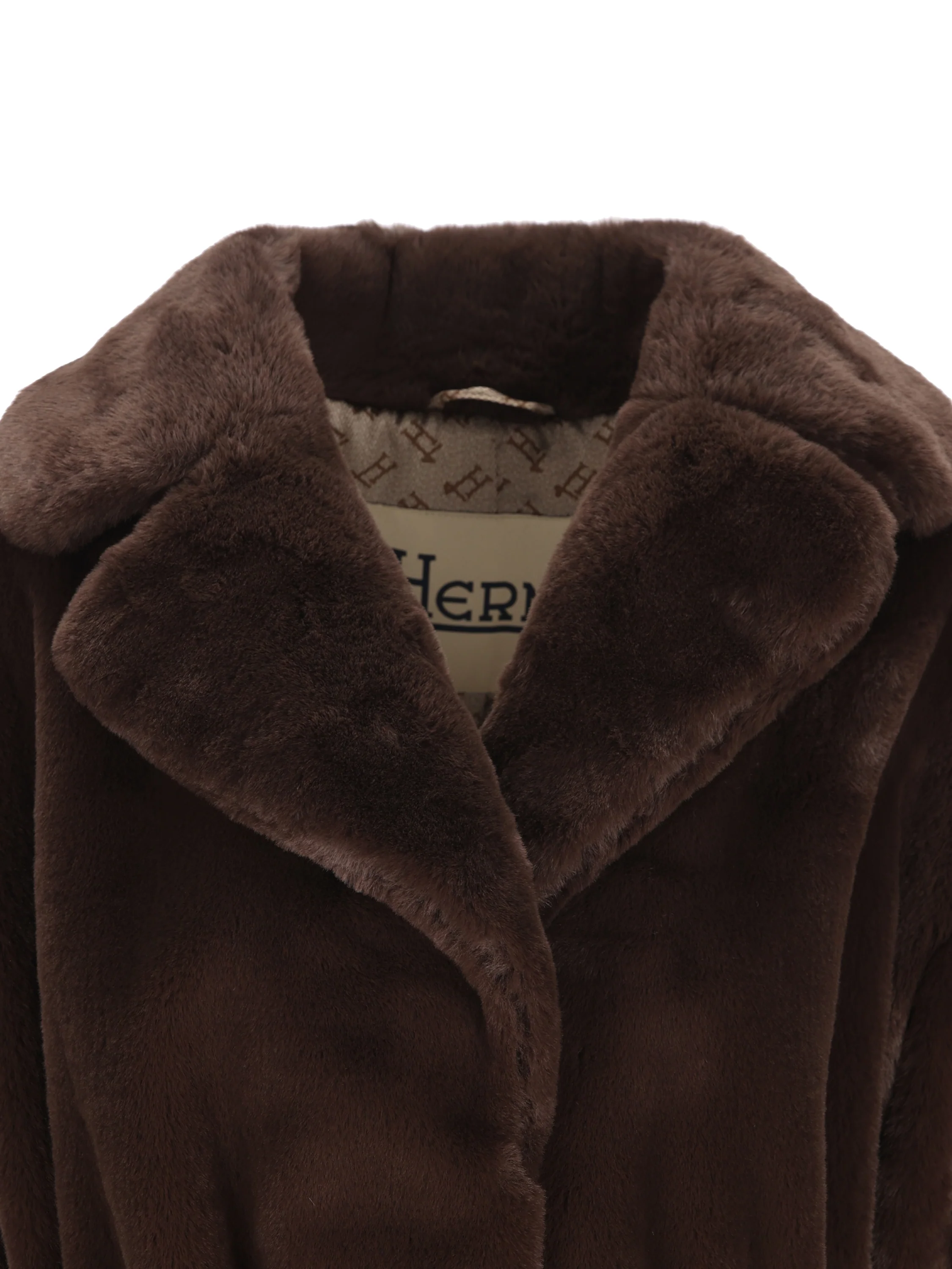Cappotto in Simil Pelliccia Effetto Castoro CA000586D 124228895 HERNO