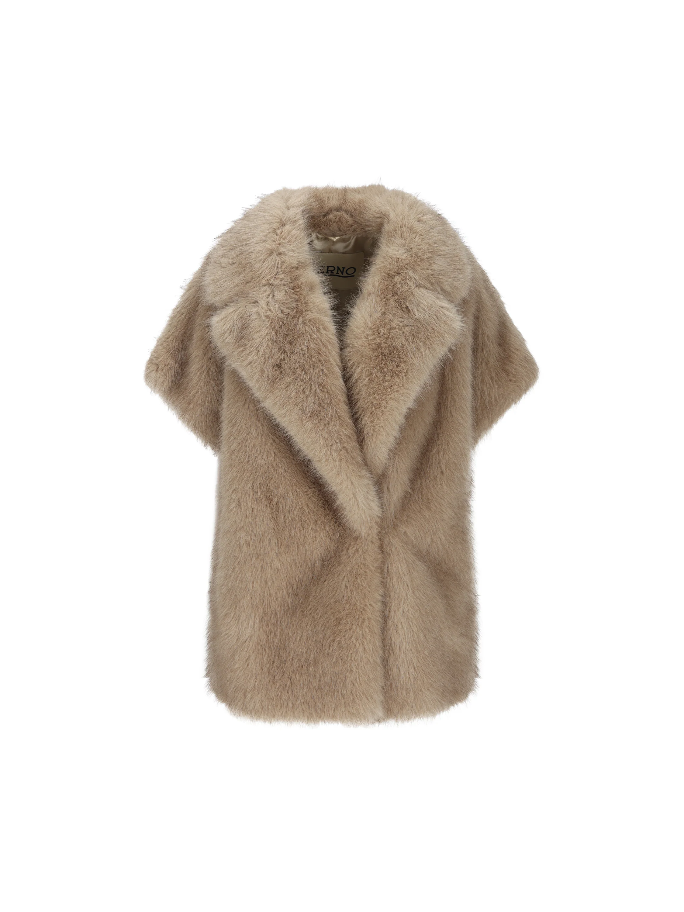 Smanicato in tessuto sintetico sostenibile con pelo lungo. GC000607D 129081985 HERNO 