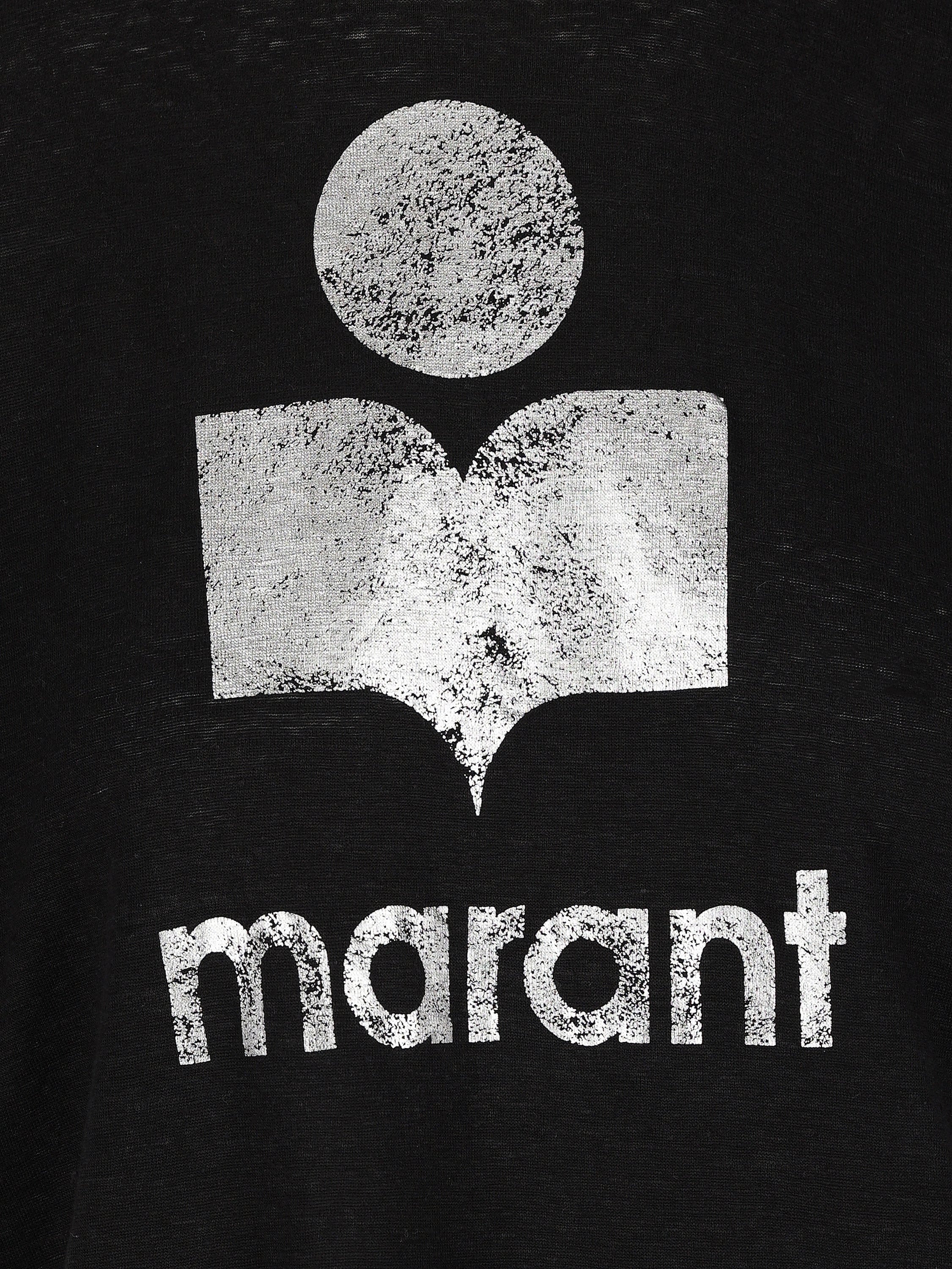T-Shirt in cotone. 24PTS0001FB-A1N10E 01BK ISABEL MARANT ETOILE 