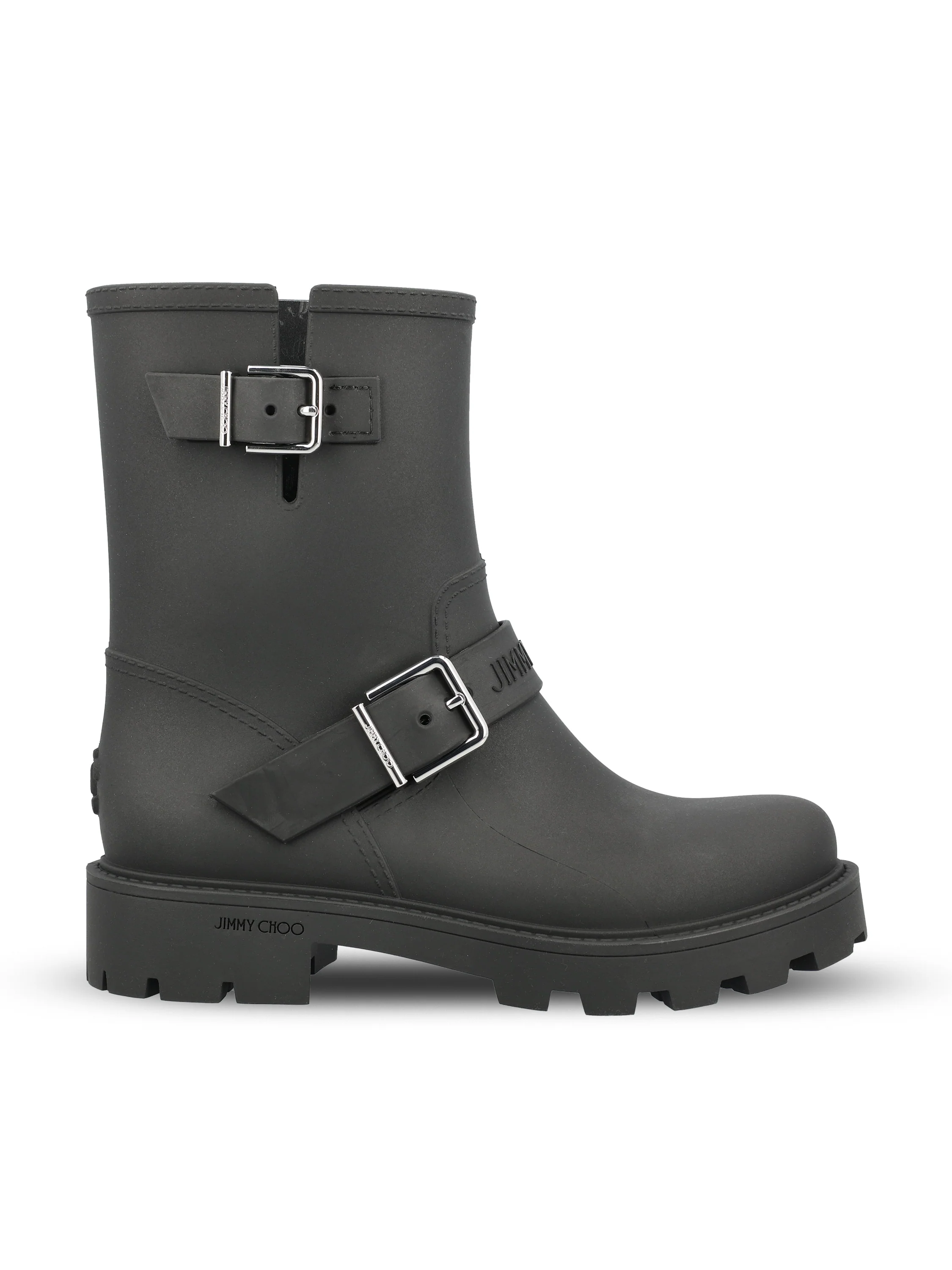 Stivaletti realizzati in gomma. BIKER RAIN TPYBLACK JIMMY CHOO 