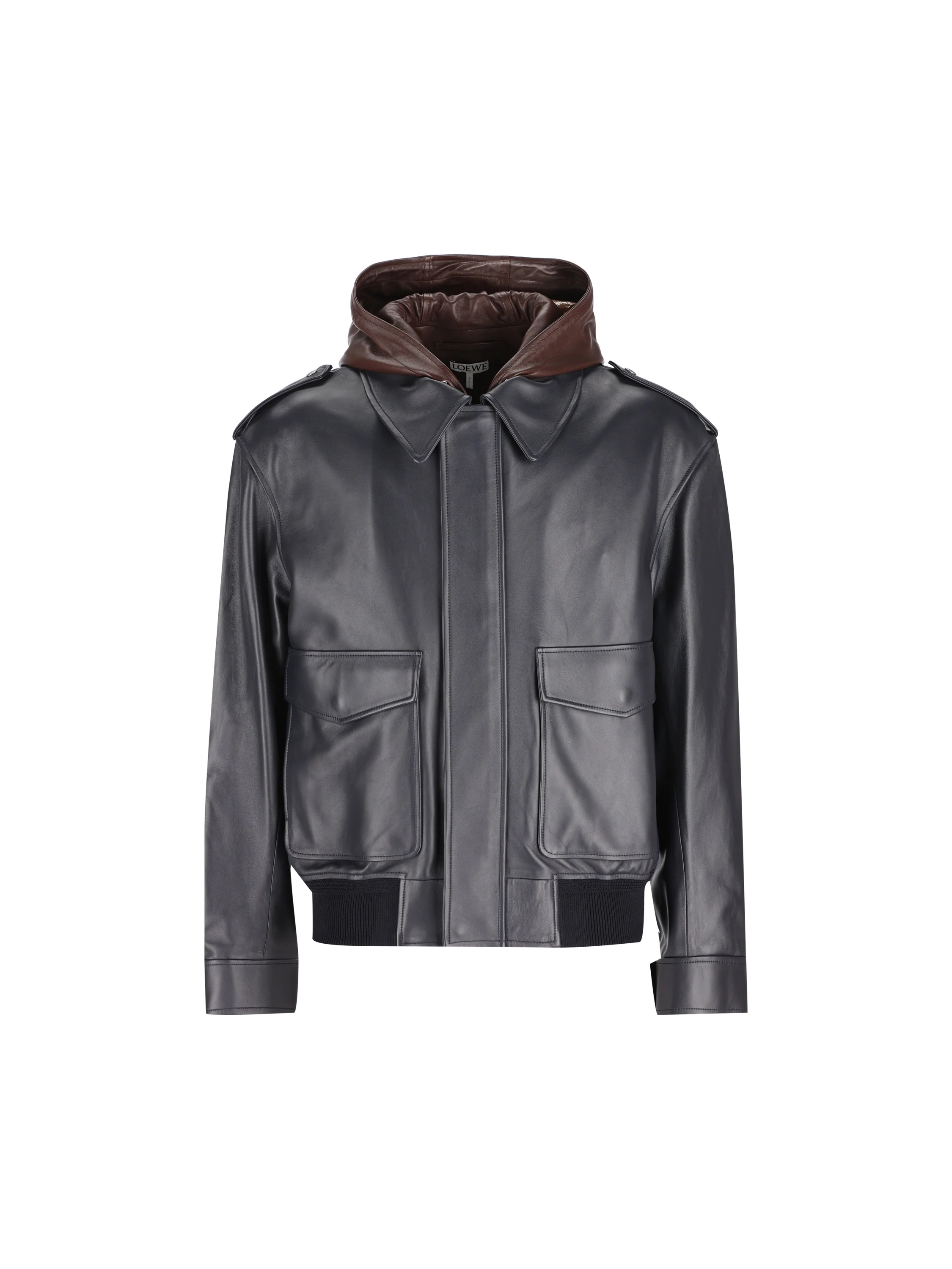 Giacca con cappuccio in nappa di agnello H526Y34LBR 5110 LOEWE 