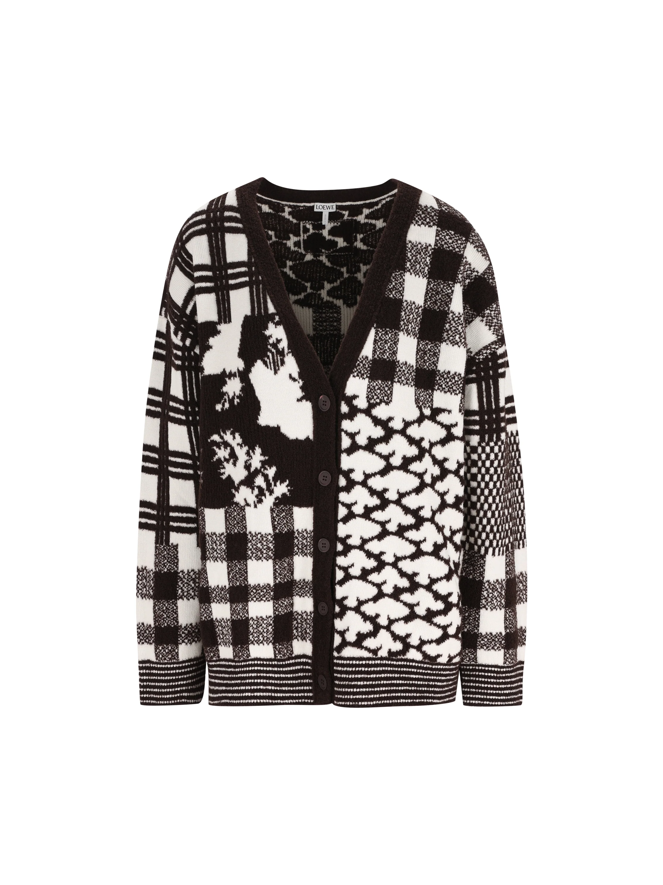 Cardigan in jacquard di lana. S540Y16KAA 2621 LOEWE 